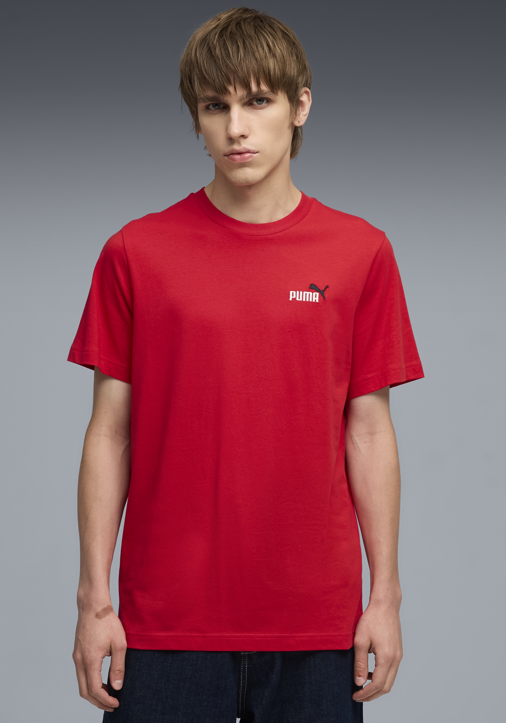 Image of PUMA T-Shirt "GRAPHICS 2 COLOR SMALL NO 1 LOGO TEE" mit Rundhalsausschnitt, mit Kurzarm, mit Print-Applikation