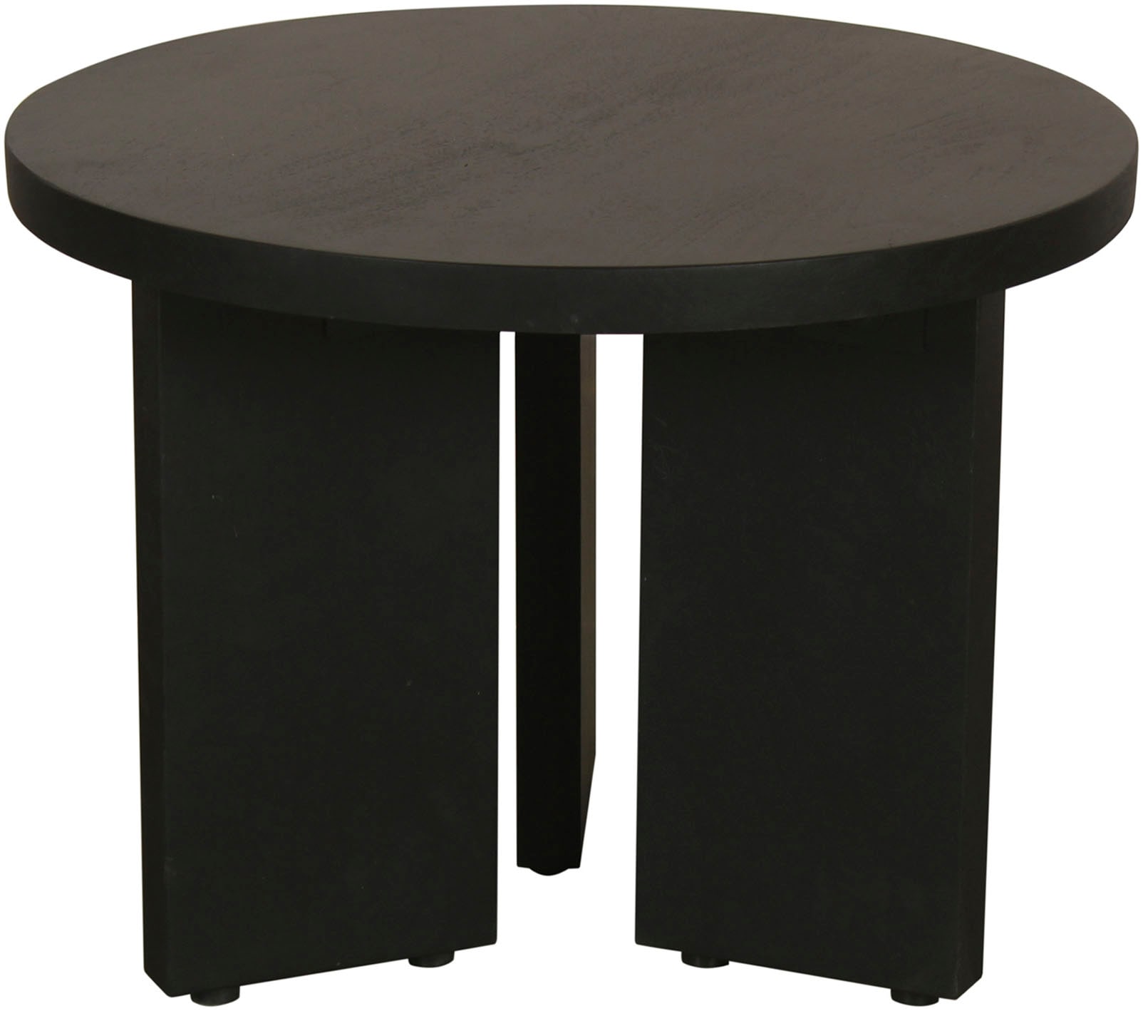 Image of byLIVING Couchtisch "Round" 1 Stk. tlg. aus 2,5cm starkem Massivholz schwarz, einzeln oder im Set stellbar