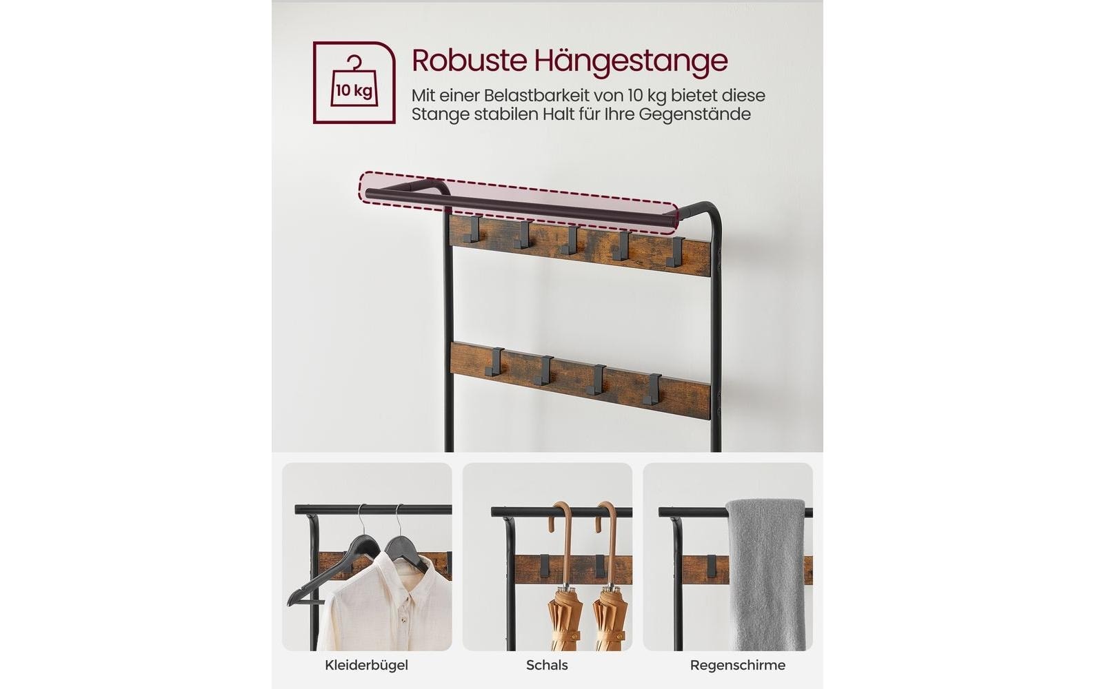 VASAGLE Garderobenleiste »84 cm x 183 cm«