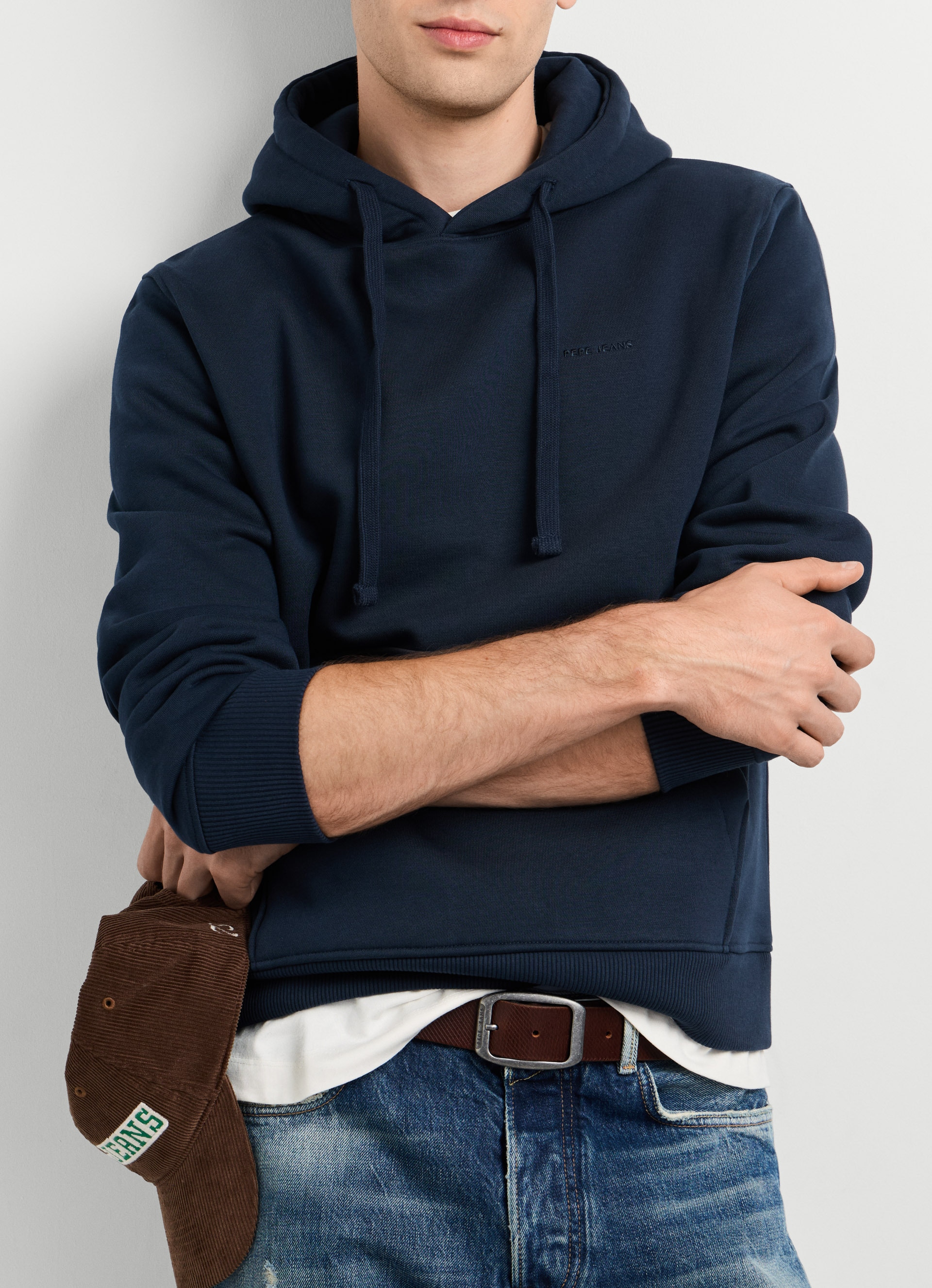 Image of Pepe Jeans Hoodie "JEFFERSON HOODY", mit Logostickerei, Baumwollmix