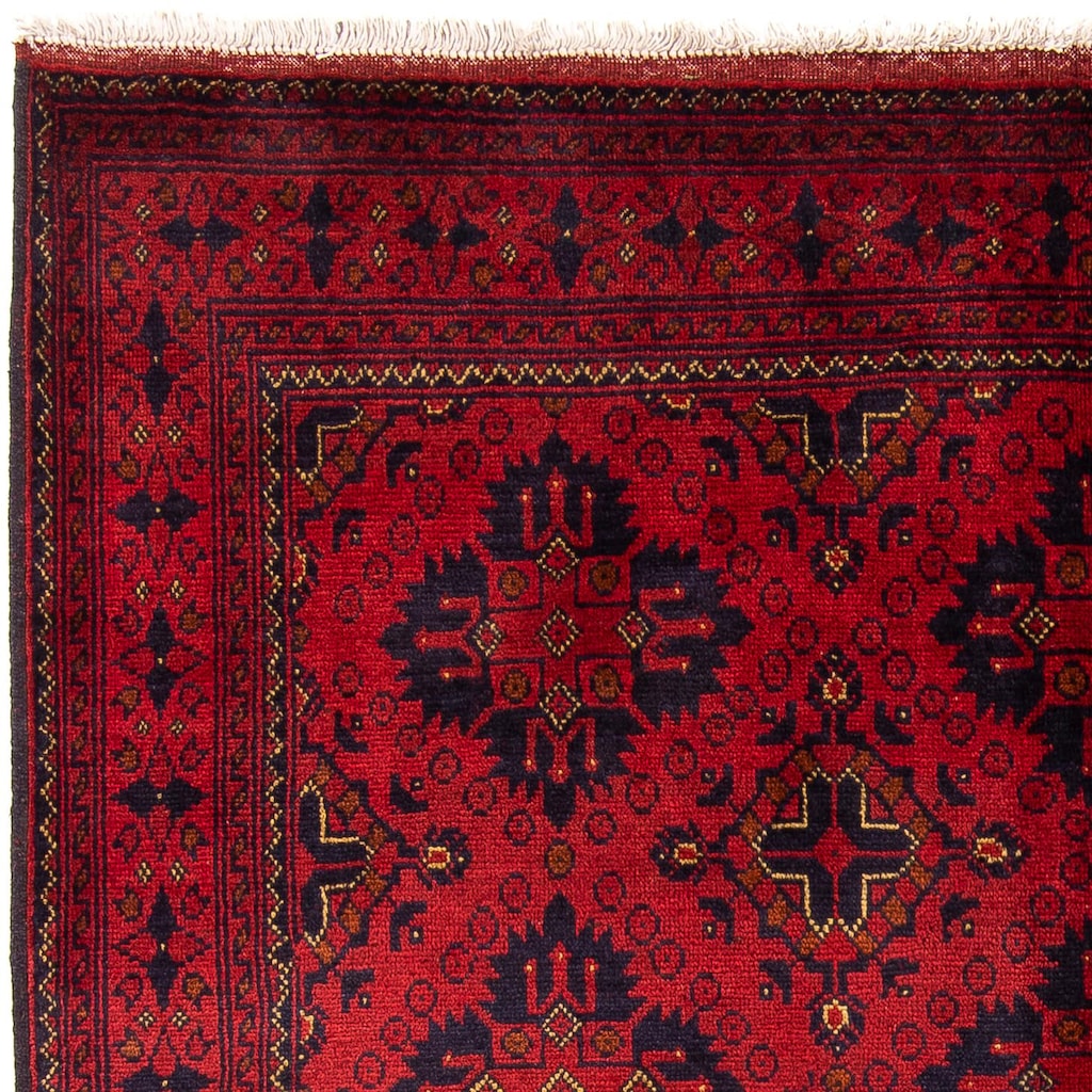 morgenland Orientteppich »Afghan - Kunduz - 200 x 156 cm - dunkelrot«, rechteckig