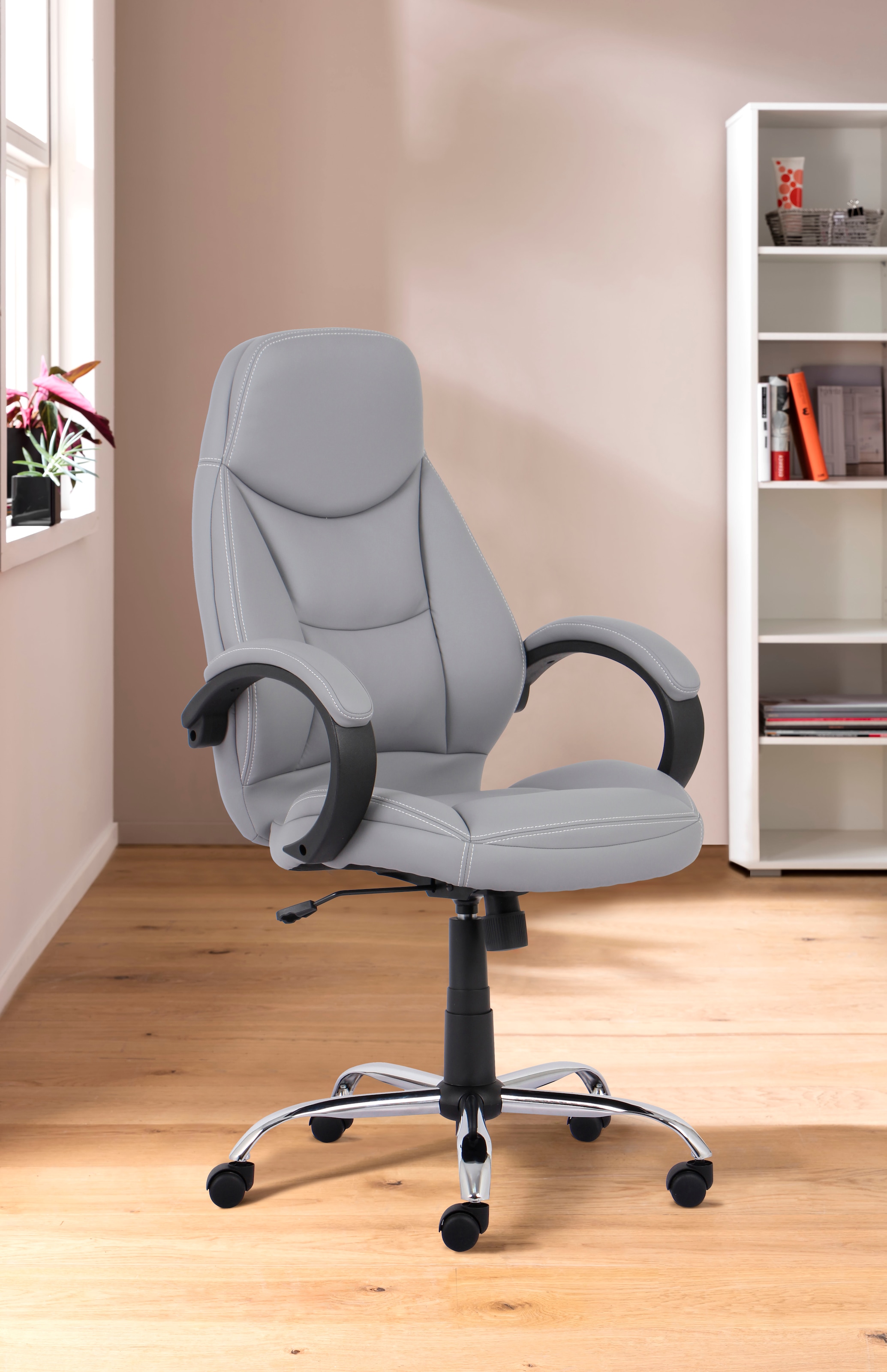 INOSIGN »Veronika, oder Bürostuhl,«, komfortabel grau gepolstert, Chefsessel jetzt schwarz kaufen in