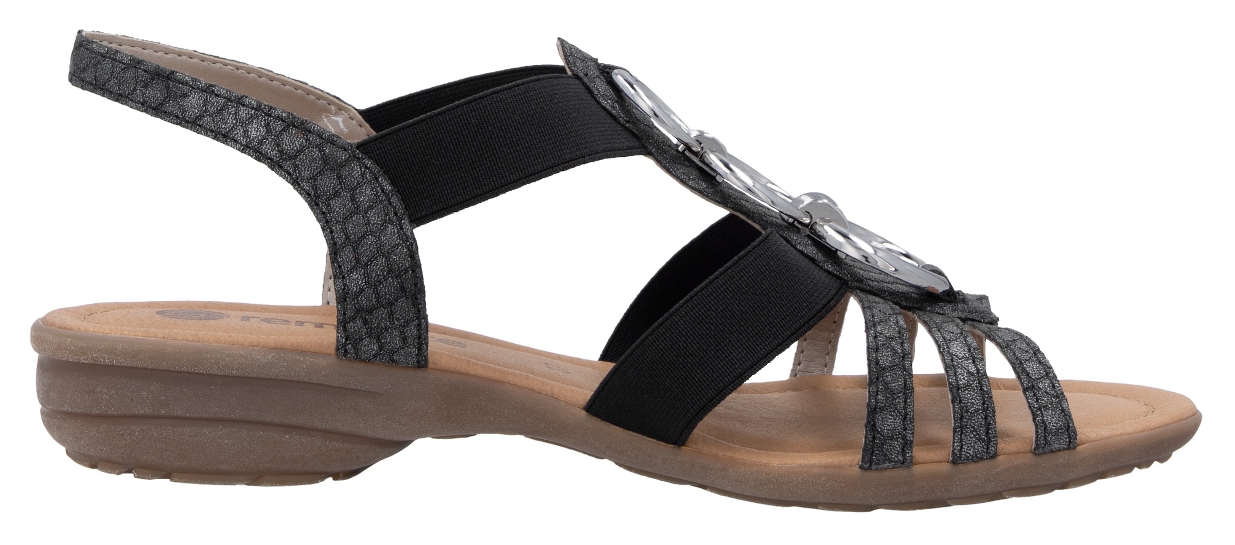 Remonte Riemchensandale  , Keilabsatz, Sommerschuh, Sandalette mit Gummizügen