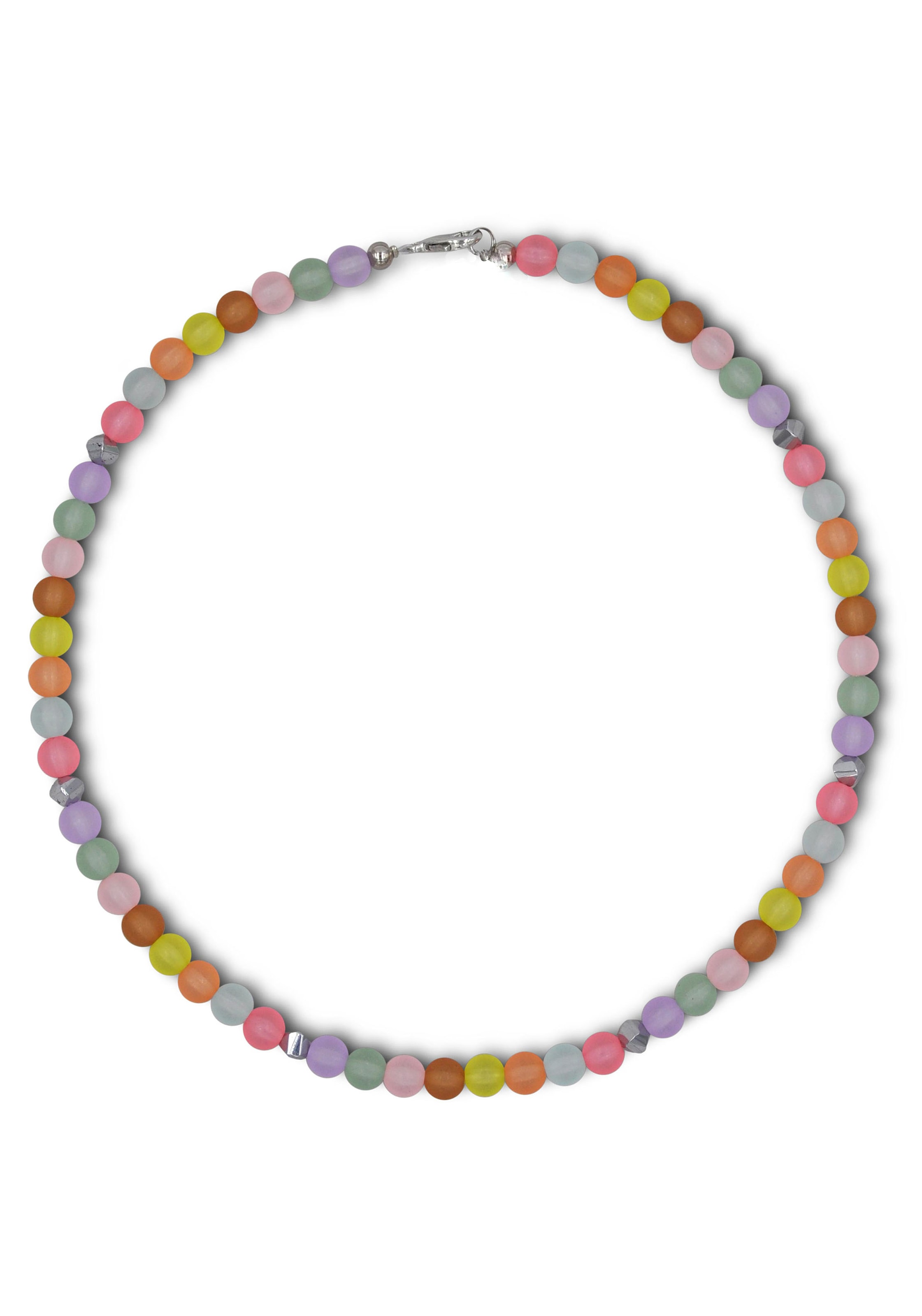 J.Jayz Collier »Regenbogen-Pastellfarben, transparent, matt,«, mit Hämatitwürfel und... kaufen