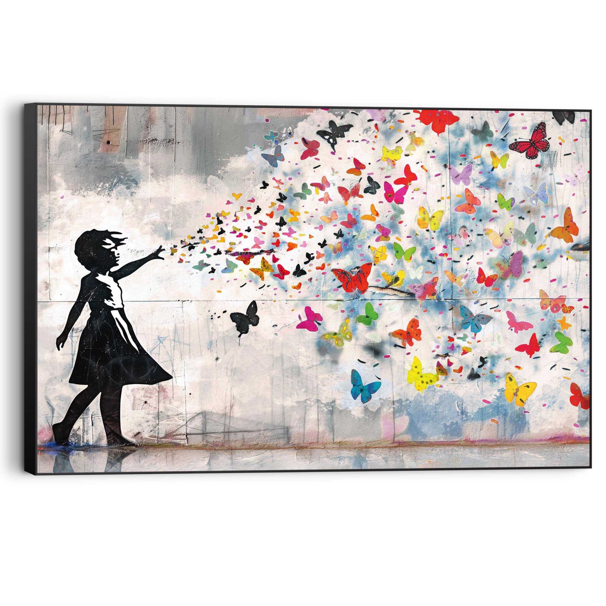 Image of Reinders Wandbild "Butterfly Girl" Kinderzimmer - Mehrfarbig - MDF - Street Art - 90x60 cm