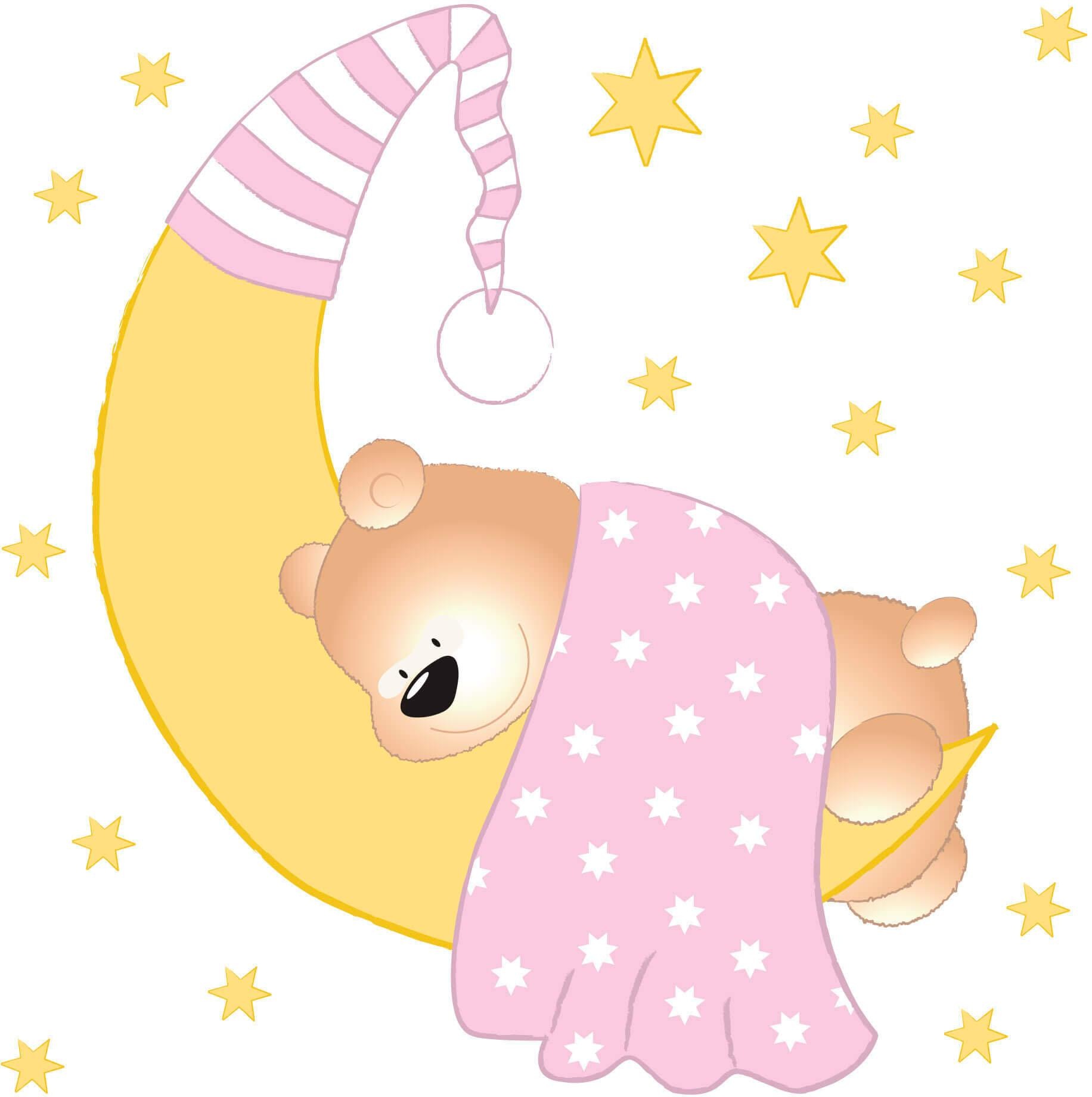 Image of Wall-Art Wandtattoo »Bärchen, Mond und Sterne« bei Ackermann Versand Schweiz