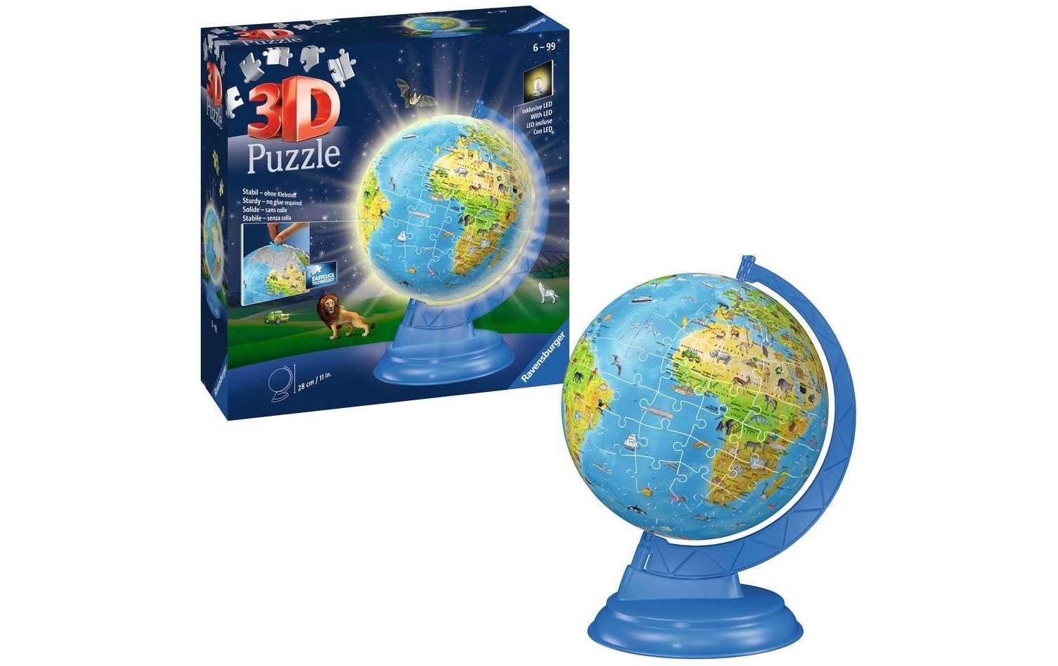 Ravensburger Puzzle 3D »Kinderglobus mit Licht« fabriqué en Europe