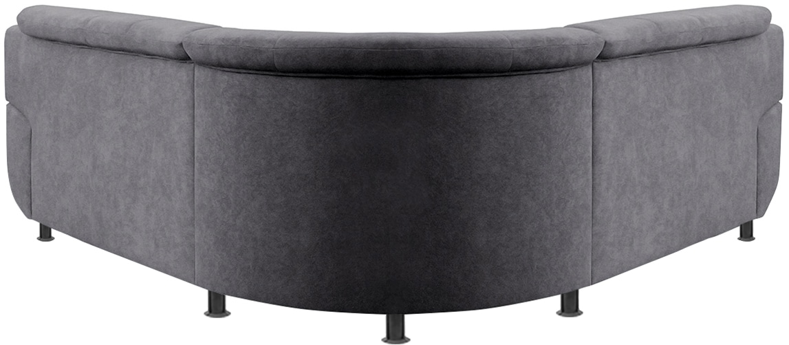 TRENDMANUFAKTUR Ecksofa »Rondo wahlweise mit Schlaffunktion, 267x247 cm (BxT), breite Armlehnen« L-Form, wahlweise mit Federkern bestellbar, Füsse schwarz