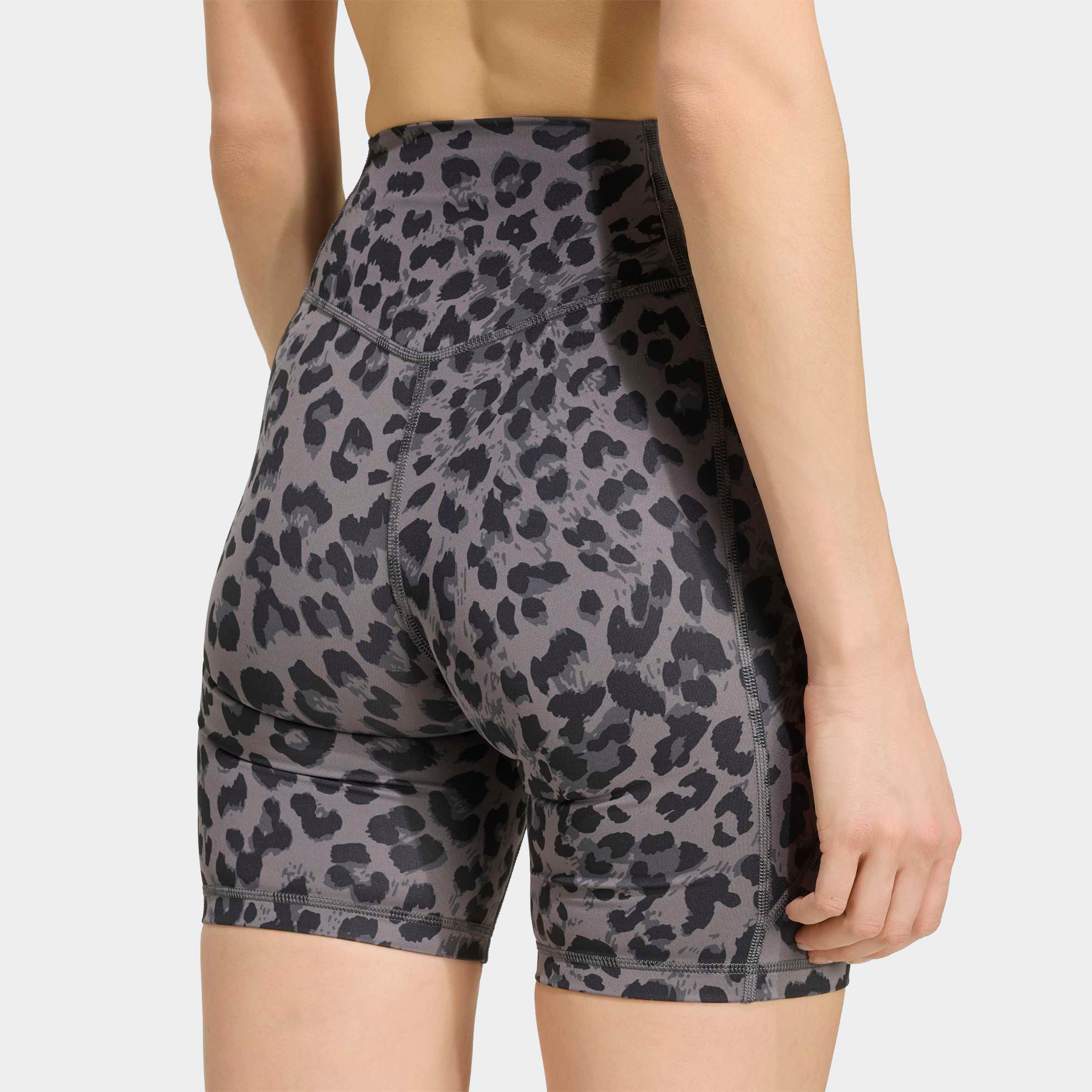 adidas Performance Short »OPTIME ESSENTIALS WORKOUT LEGGINGS, KURZ, LEOPARDENPRINT«