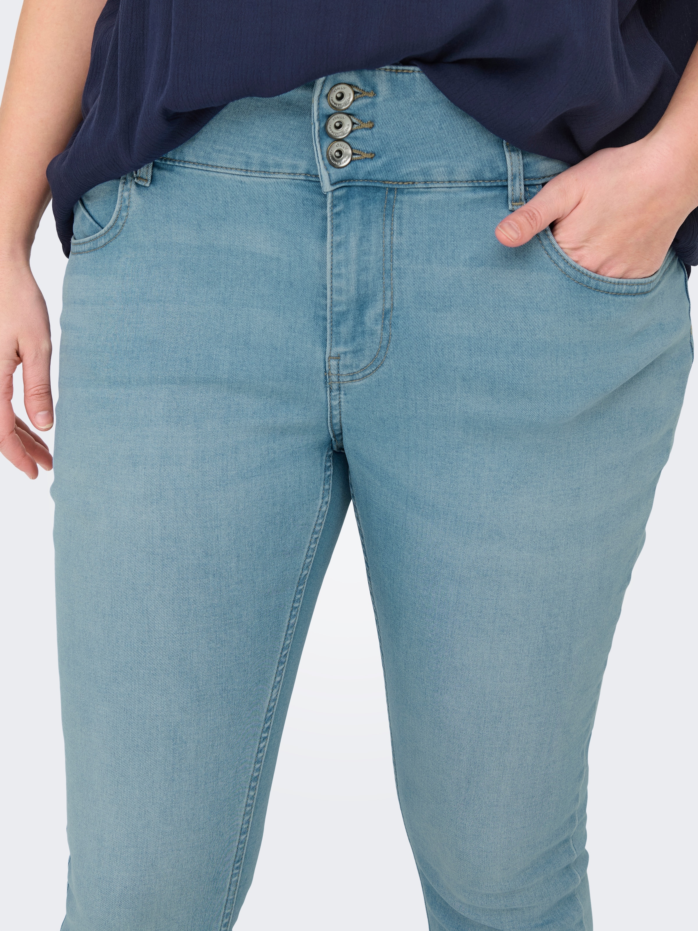 ONLY CARMAKOMA High-waist-Jeans »CARANNA HW SKINNY ANK DNM ANA NOOS«