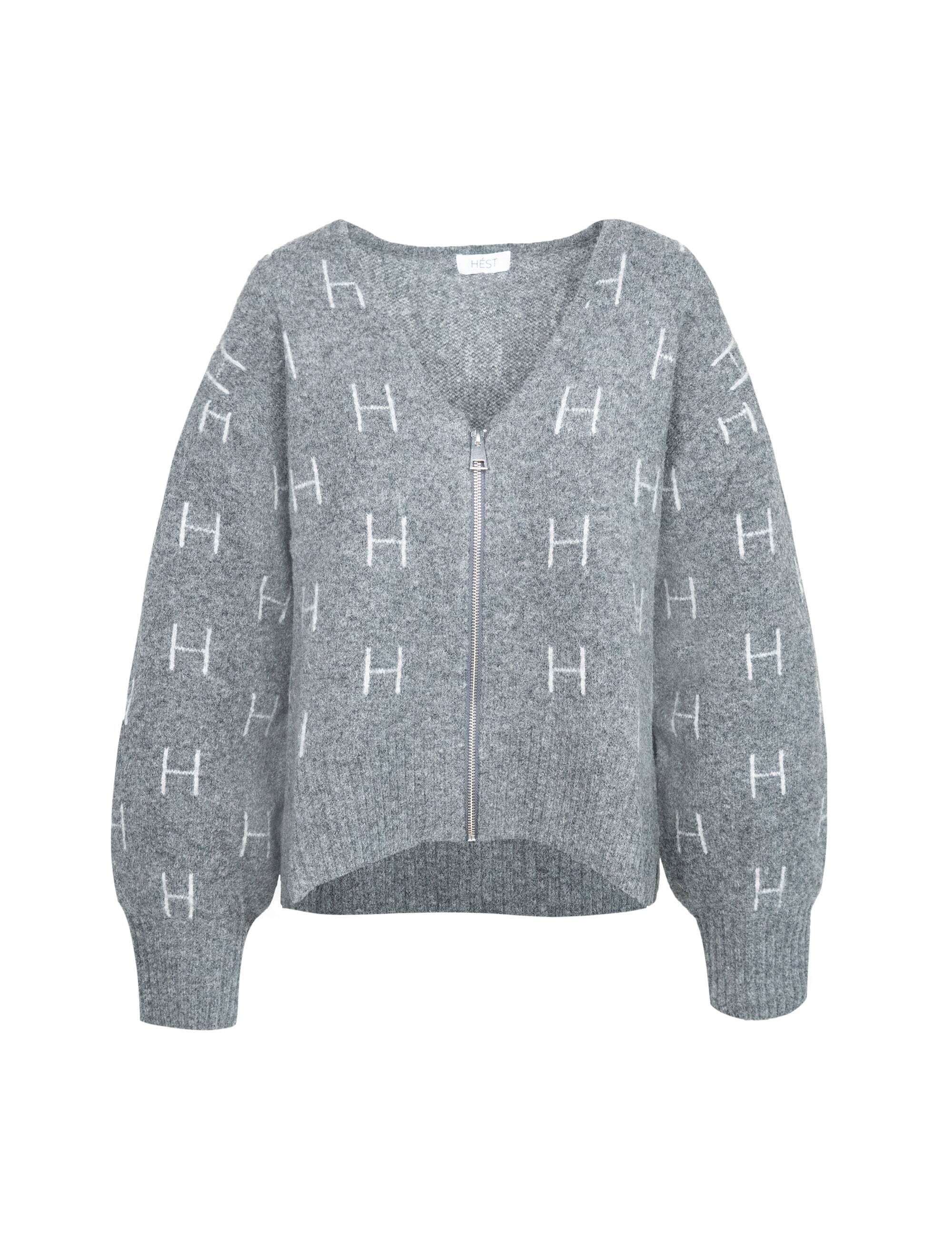 V-Ausschnitt-Pullover »HÉST Strickjacke FAM Zip Jacket«