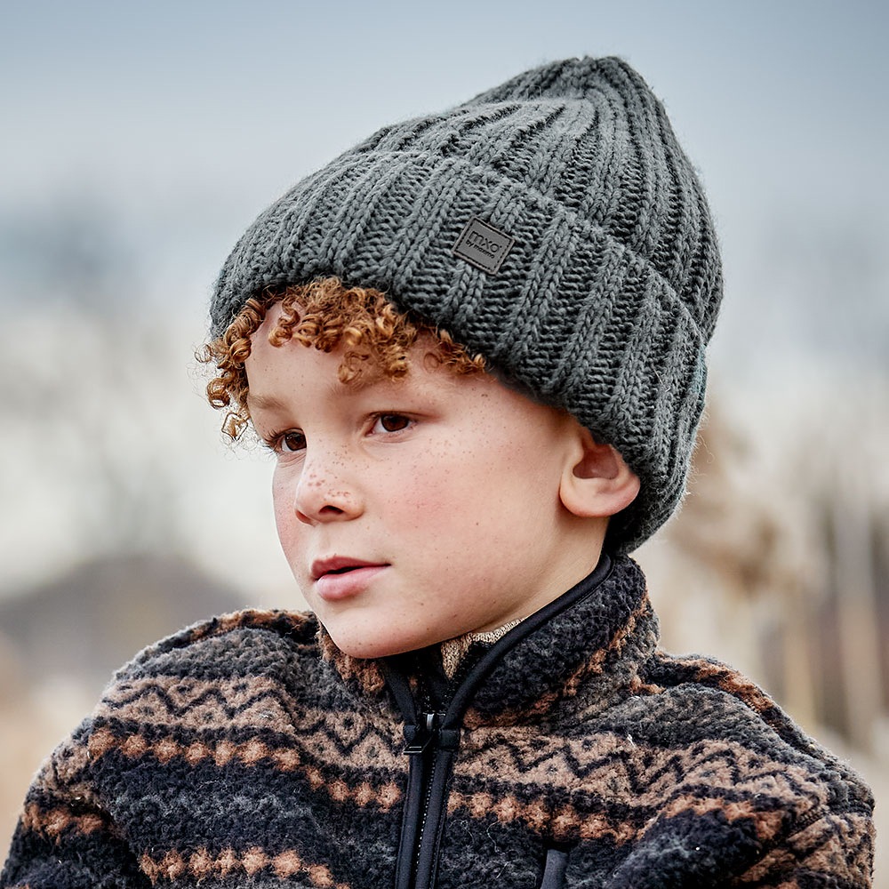 MAXIMO Bonnet tricoté Breiter Umschlag, Grobstrick, gefüttert