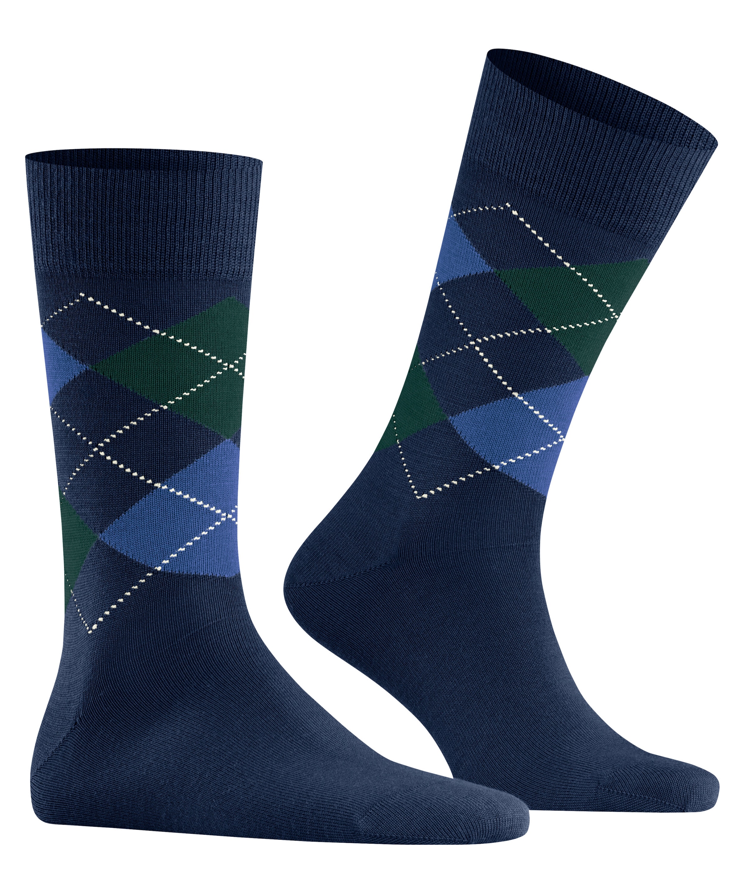 Burlington Chaussettes »Edinburgh« Taille unique 40-46, motif argyle classique, mélange de laine chaud