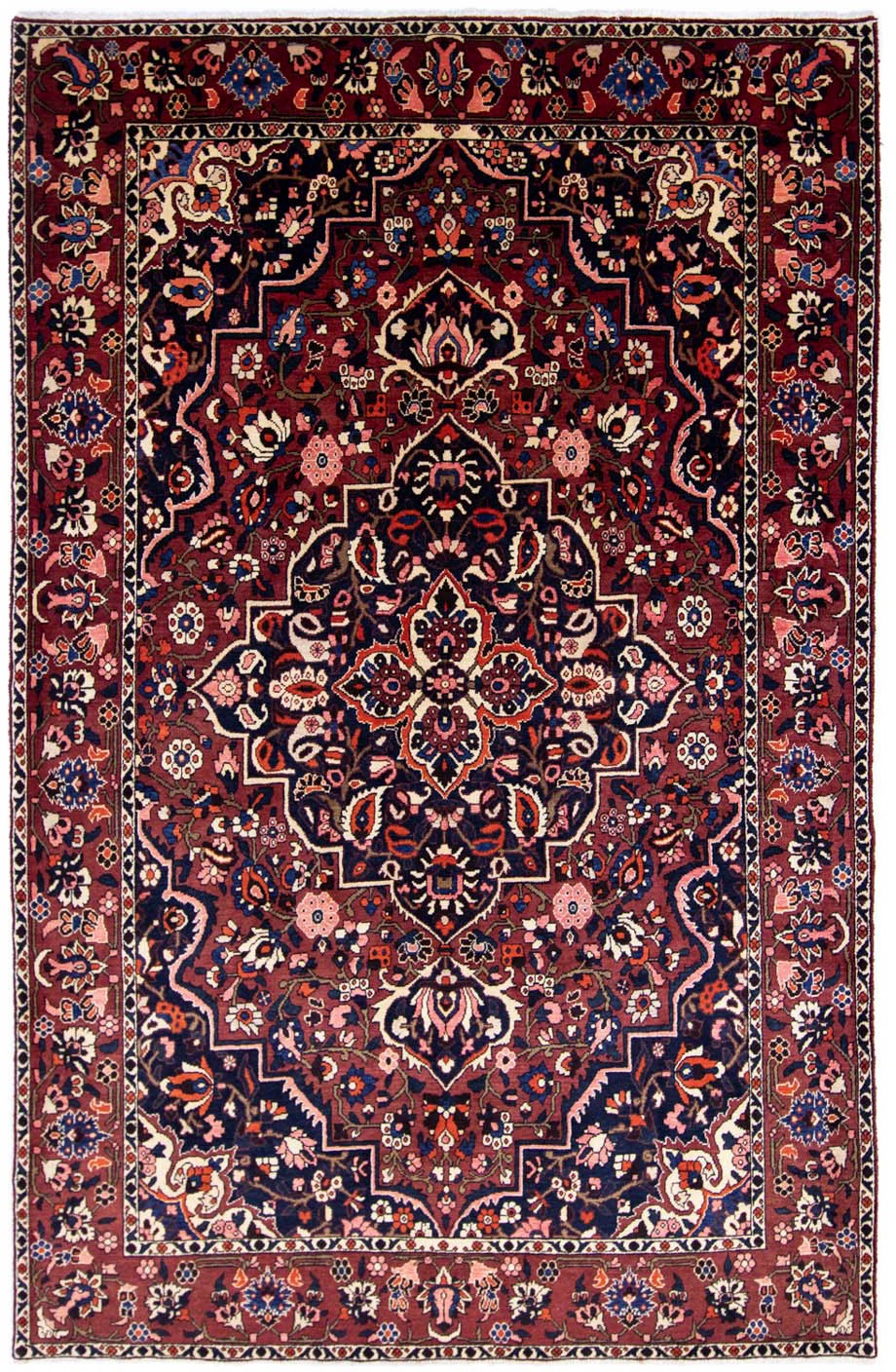 Image of morgenland Wollteppich »Bachtiar Durchgemustert Blu scuro 320 x 207 cm«, rechteckig, 1 mm Höhe, Unikat mit Zertifikat bei Ackermann Versand Schweiz
