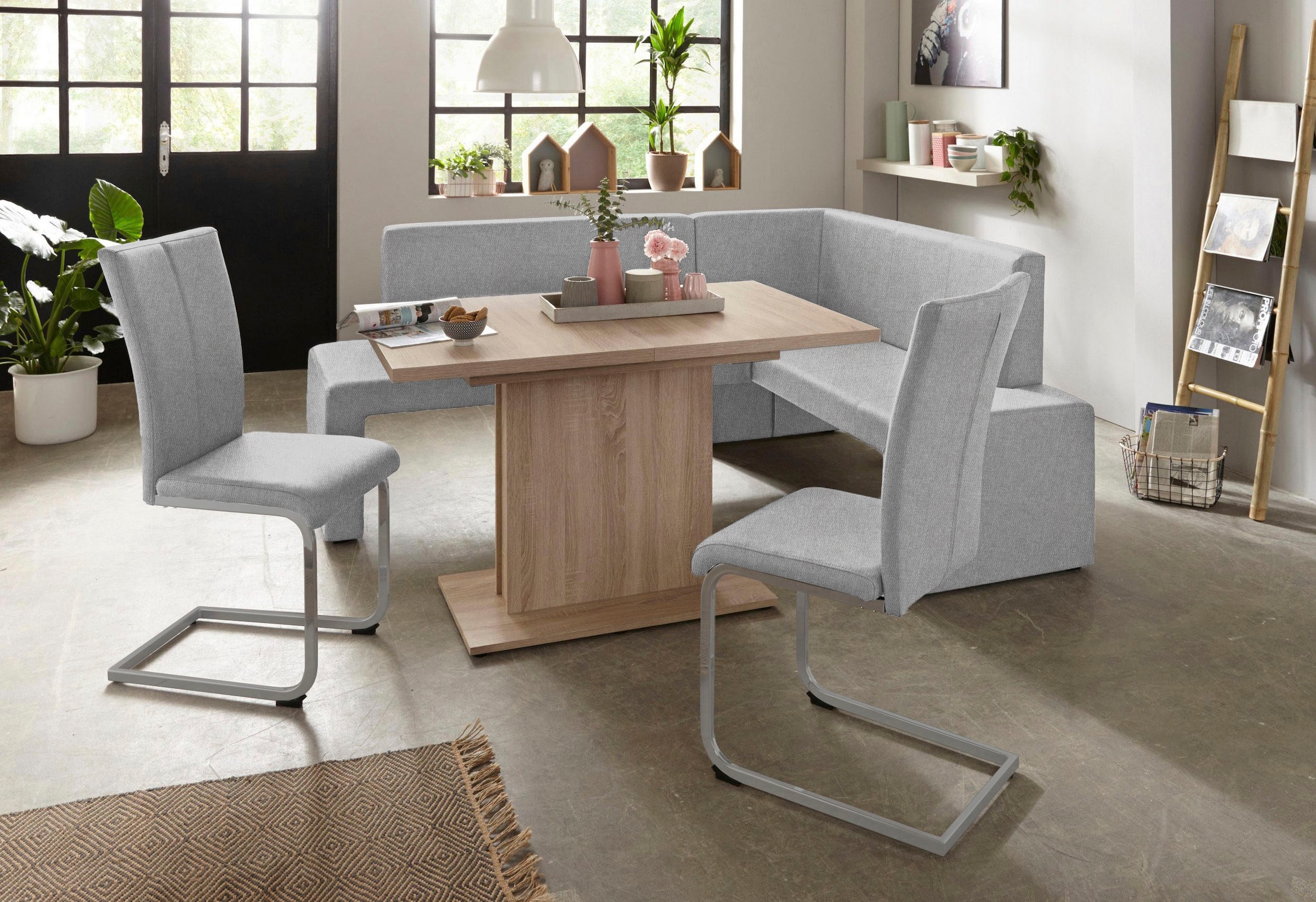 Home affaire Chaise cantilever »Alex« (Set) 2 cuisStuhl belastbar bis 120 Kg, Gestell im Chrom-Look