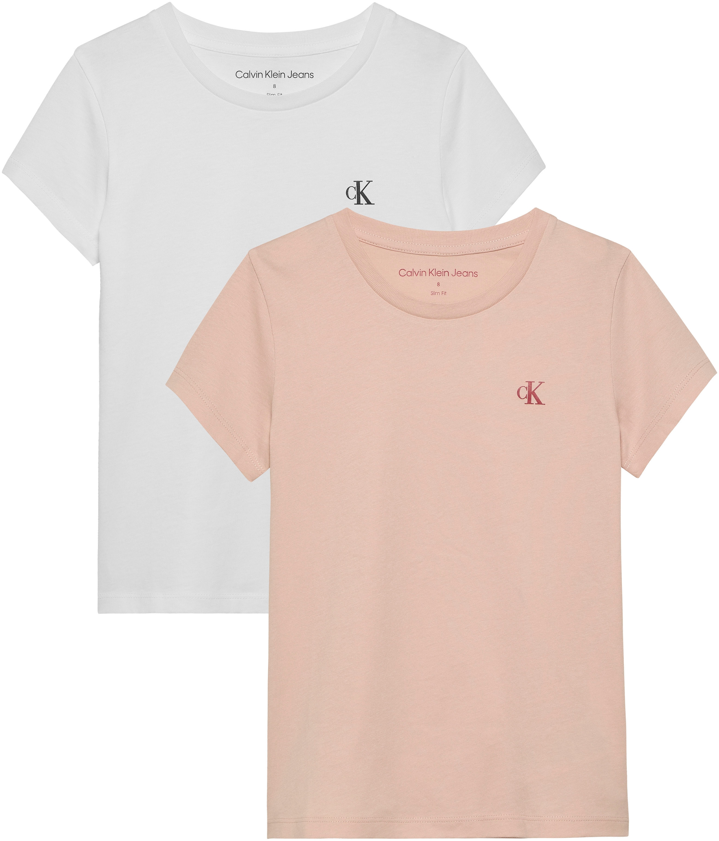 Trendige Calvin Klein Jeans T-Shirt »2-PACK SLIM MONOGRAM TOP«, (Packung, 2  tlg.) versandkostenfrei kaufen