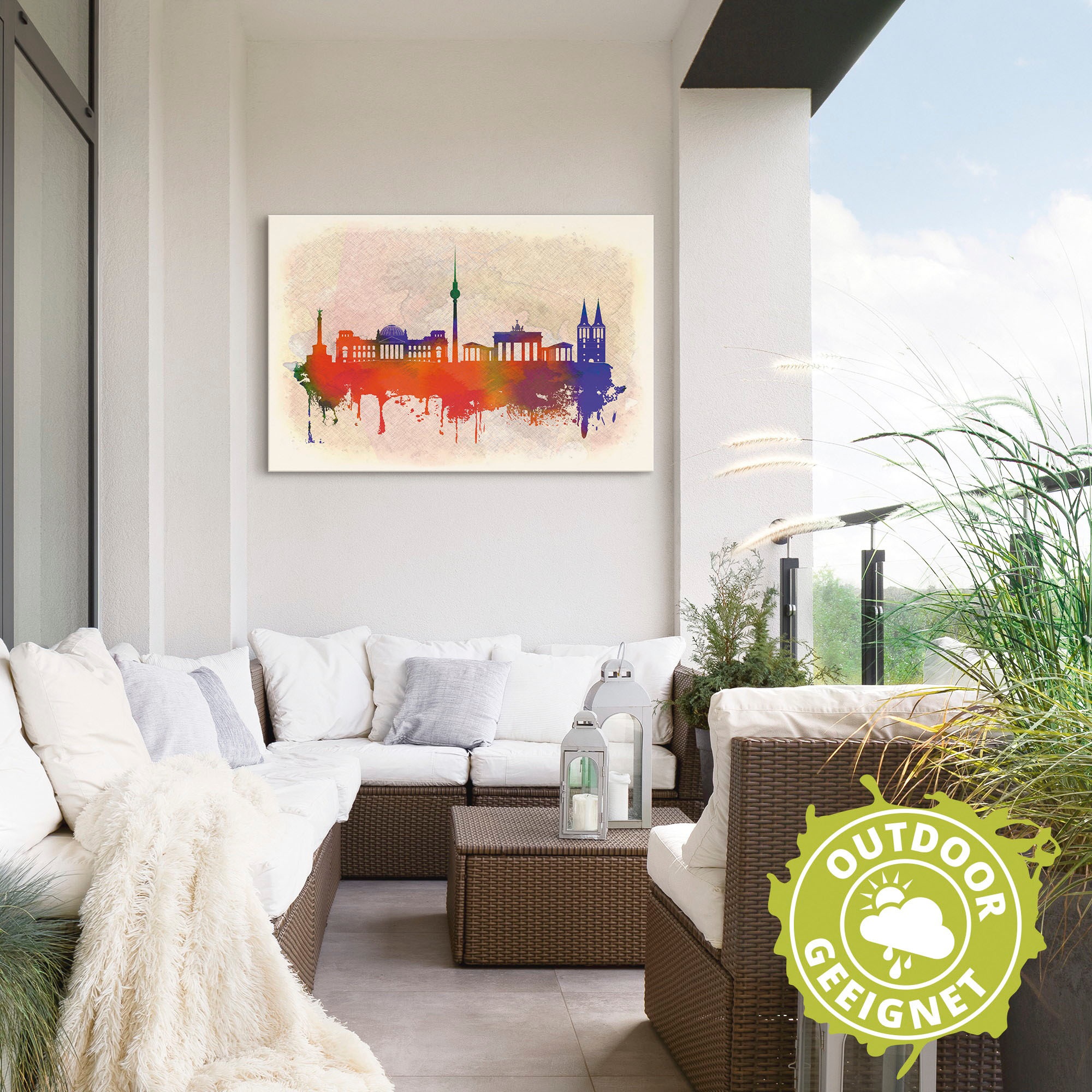 Artland Wandbild »Berlin Deutschland Skyline«, Deutschland, (1 St.), als Alubild, Leinwandbild, Wandaufkleber oder Poster in versch. Grössen