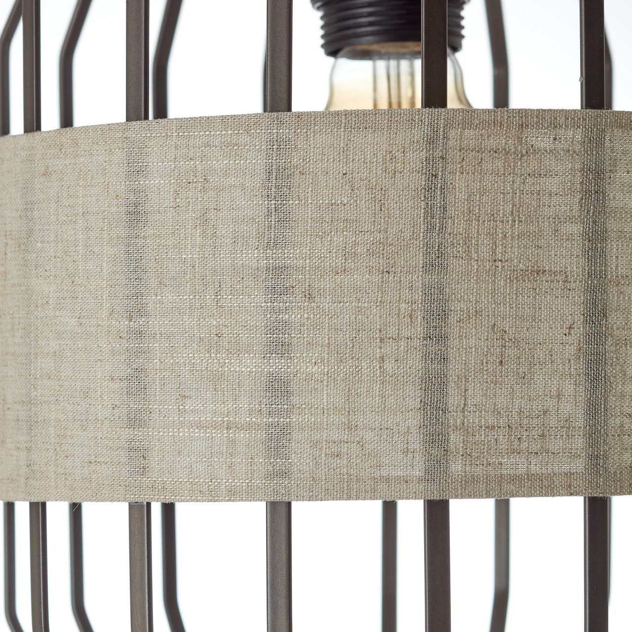 Brilliant Bogenlampe »Slope«, 1 flammig-flammig, mit Fussschalter, 171 cm Höhe, E27, Metall/Textil, schwarz/natur