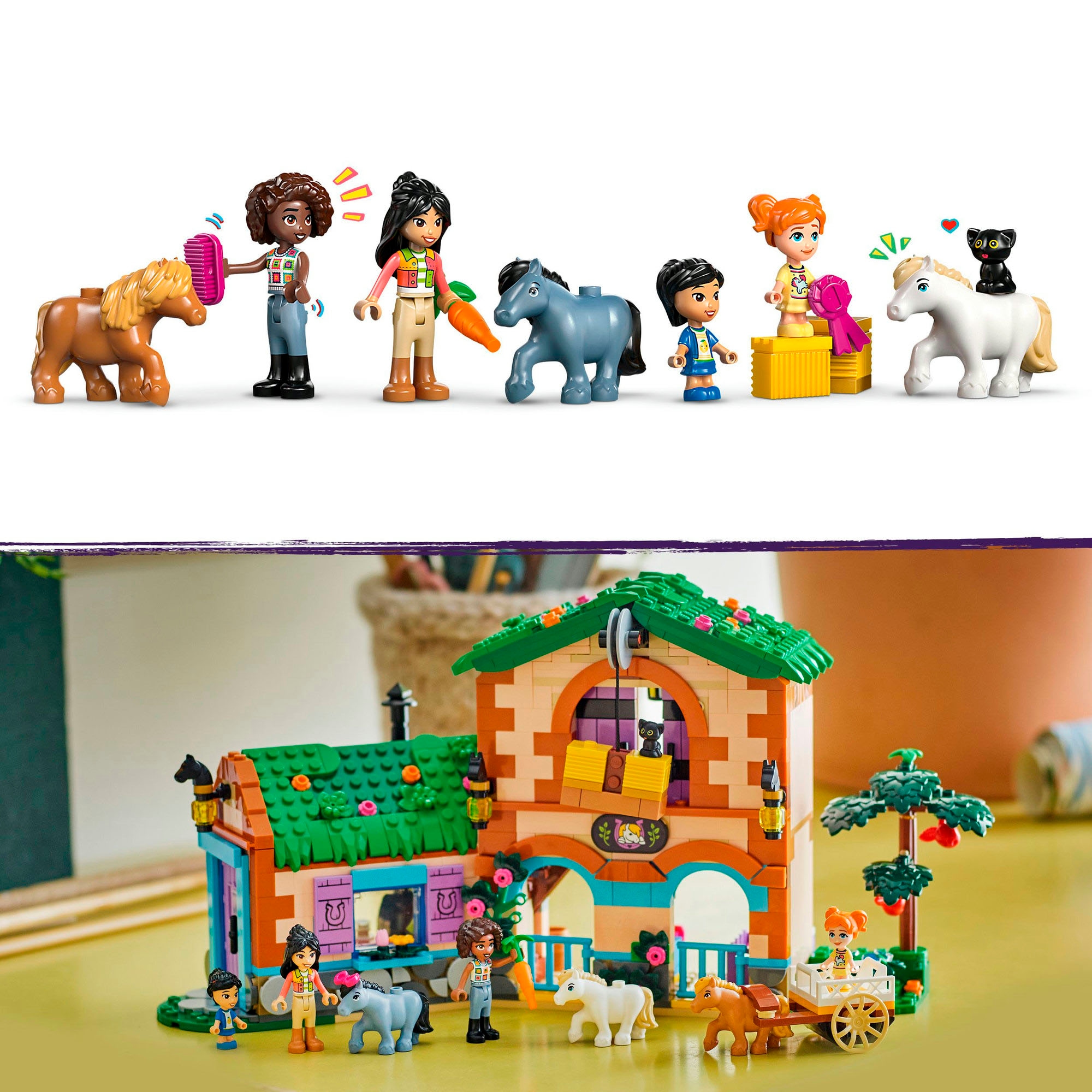LEGO® Konstruktionsspielsteine »Ponyhof & Stall (42654), LEGO Friends« Made in Europe