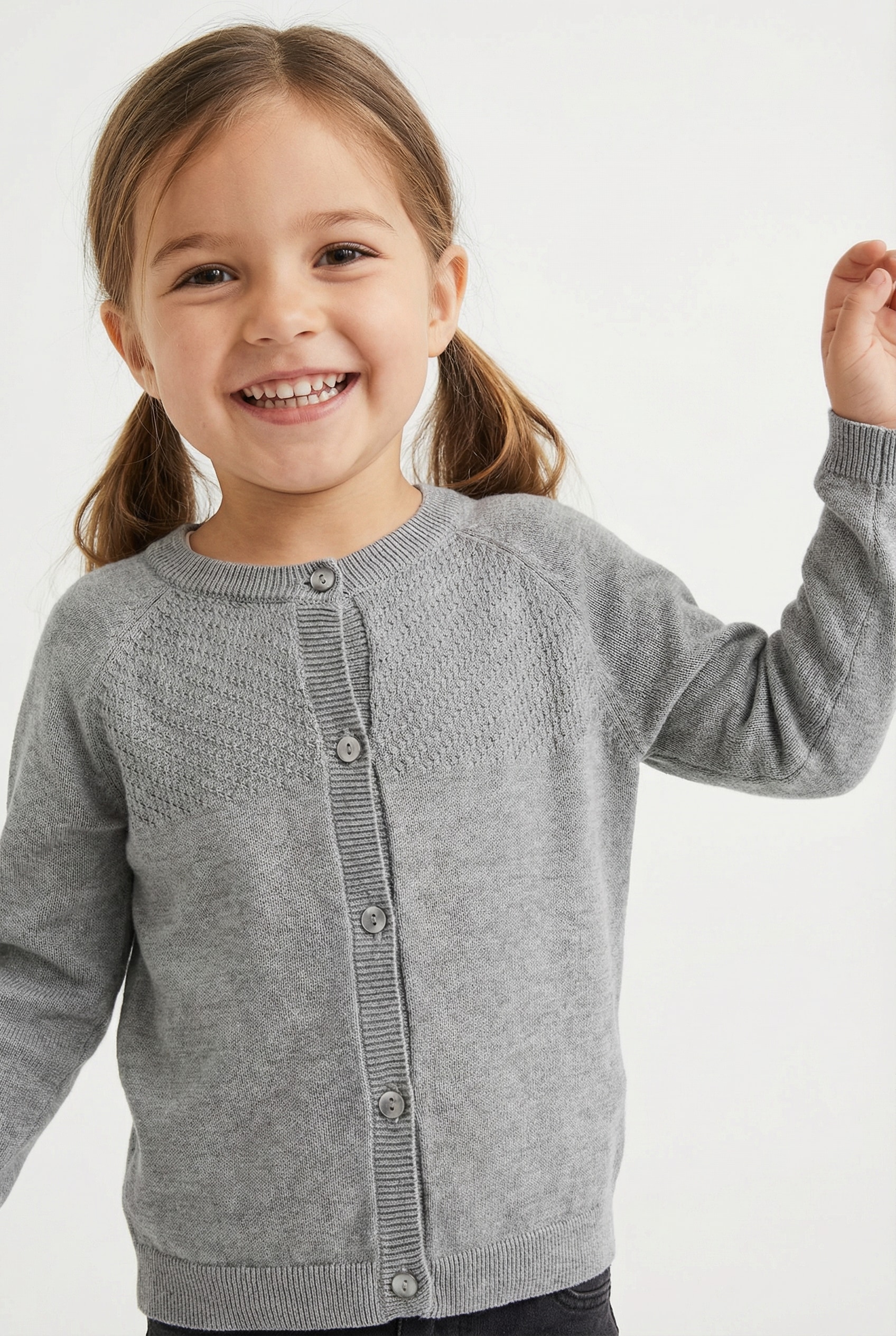 happy girls Veste en tricot avec motif tricoté de qualité sur la partie avant de la poitrine