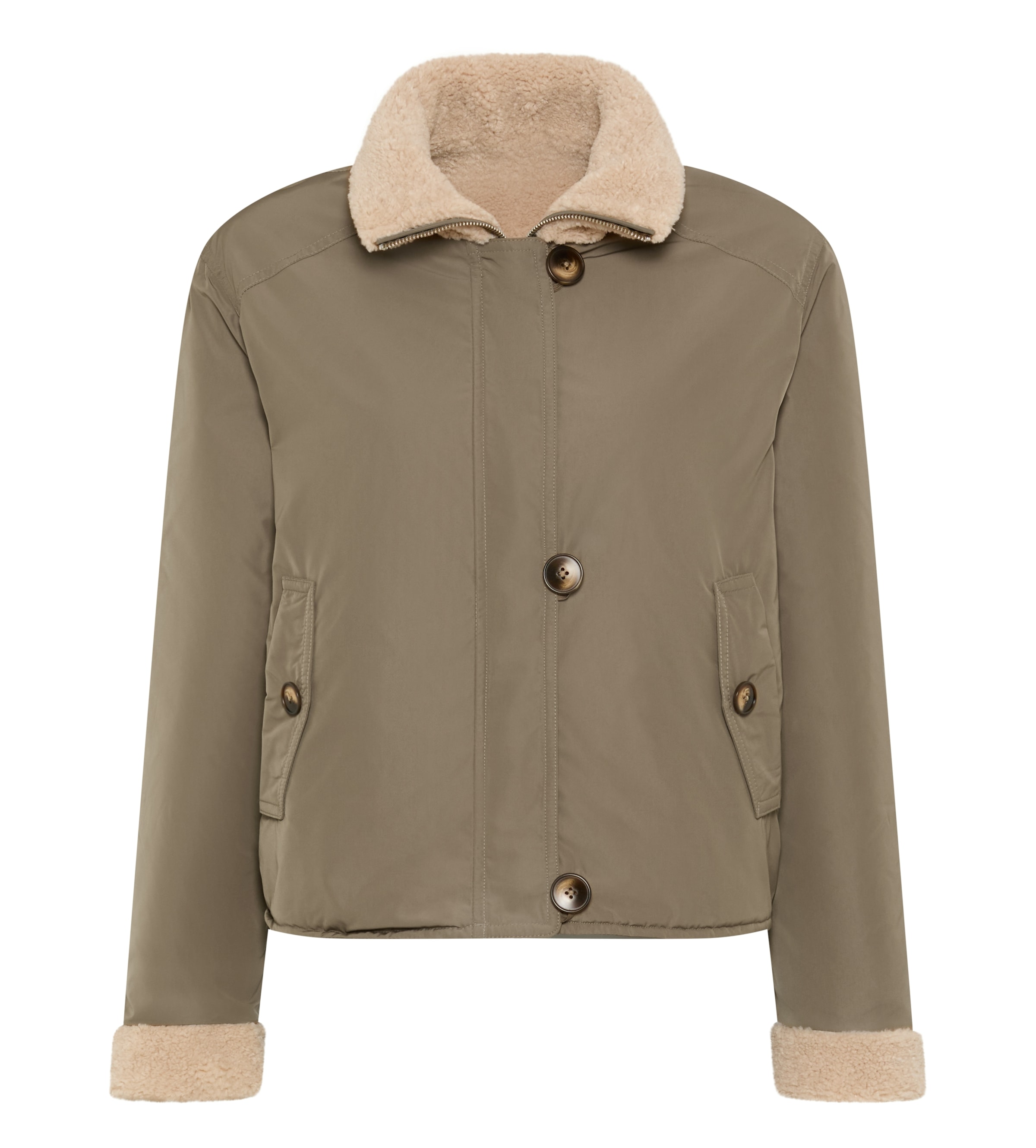 Fuchs Schmitt Wendejacke Stehkragen, Teddyplüsch, Regular Fit