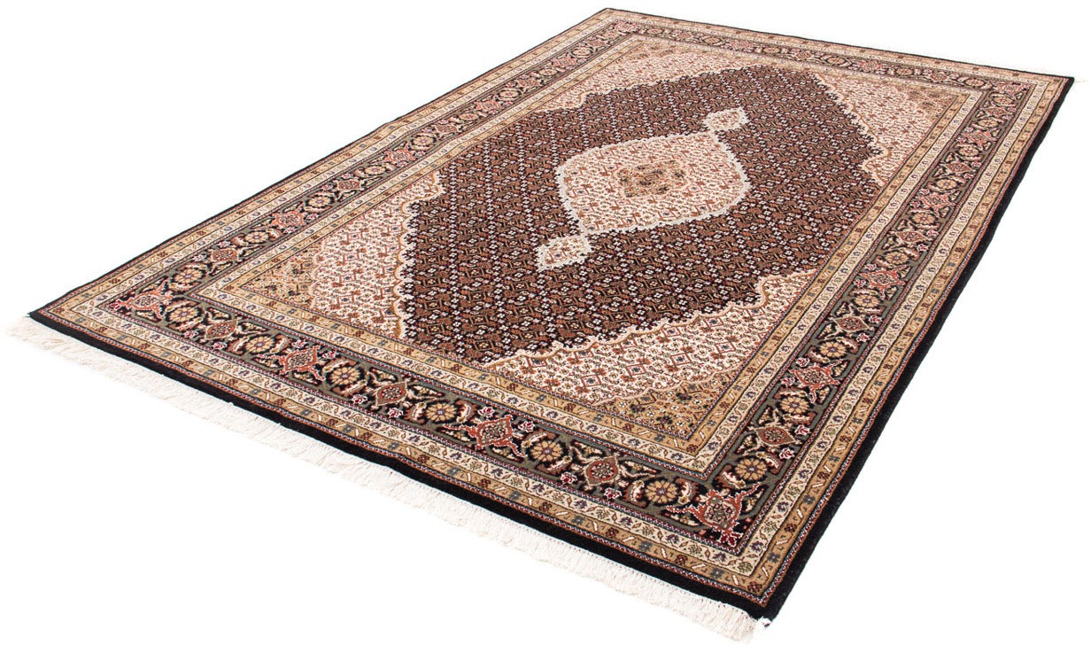 Image of morgenland Orientteppich »Perser - Täbriz - 238 x 166 cm - dunkelblau«, rechteckig, 10 mm Höhe, Wohnzimmer, Handgeknüpft, Einzelstück mit Zertifikat bei Ackermann Versand Schweiz
