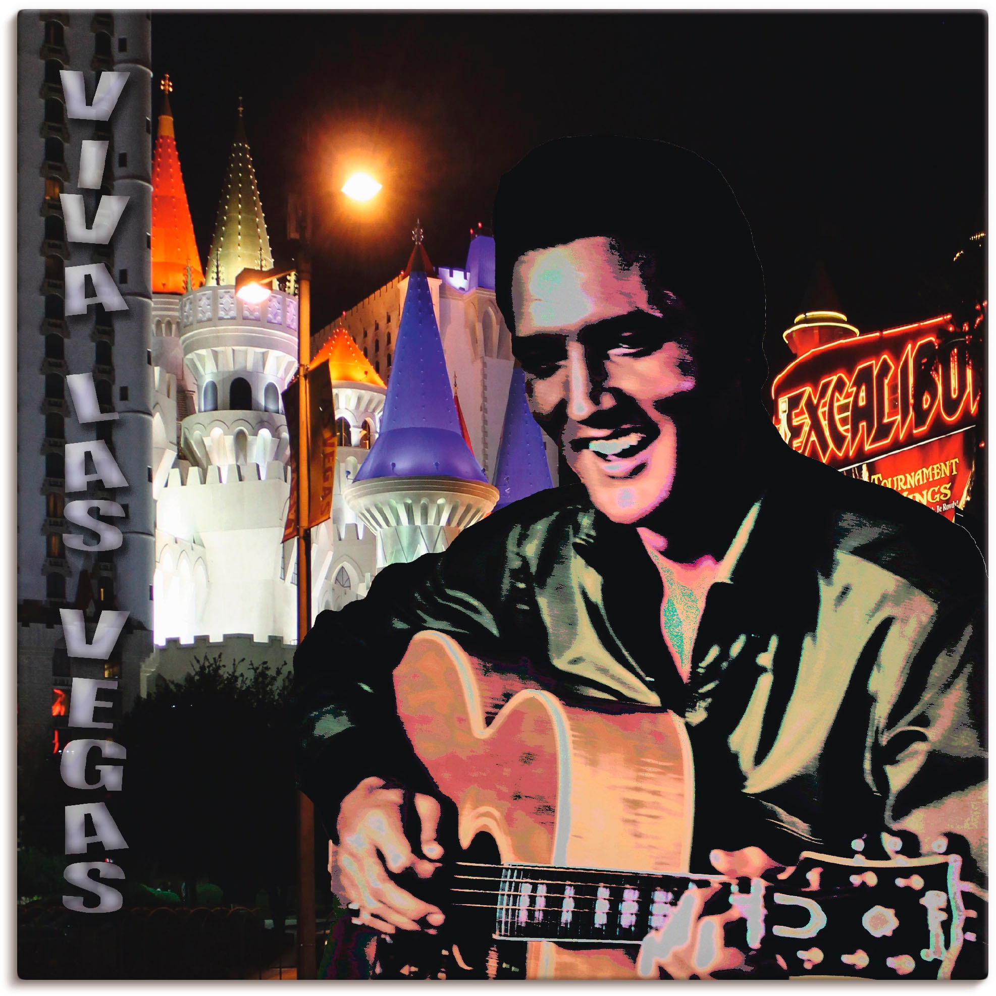 Image of Artland Wandbild »Legends - Elvis II«, (1 St.), in vielen Grössen & Produktarten - Alubild / Outdoorbild für den Aussenbereich, Leinwandbild, Poster, Wandaufkleber / Wandtattoo auch für Badezimmer geeignet bei Ackermann Versand Schweiz