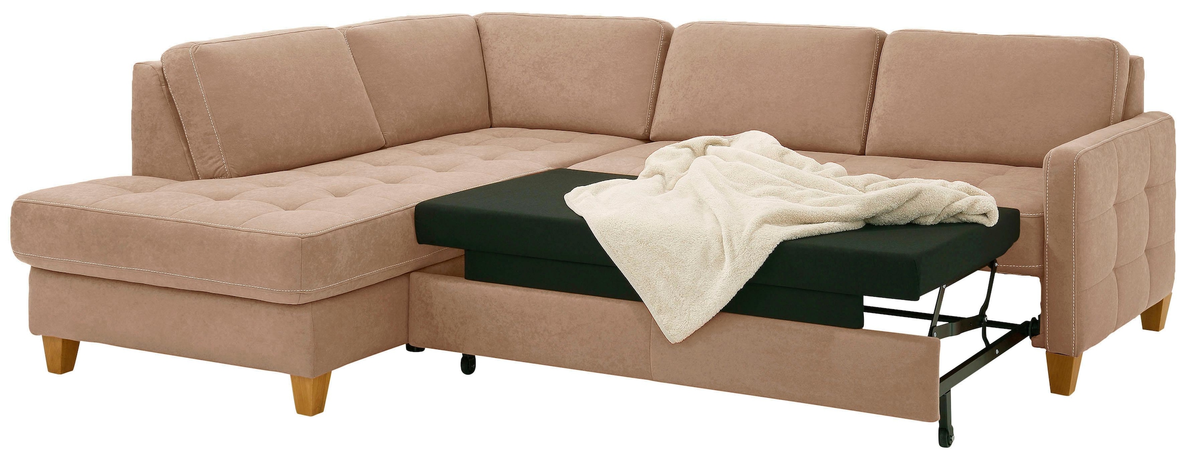 Home affaire Ecksofa »Earl L-Form«, wahlweise auch mit Bettfunktion oder Bettfunktion mit Bettkasten