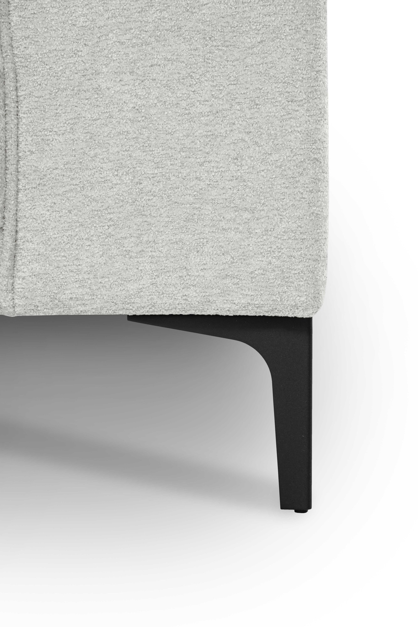 Places of Style Wohnlandschaft »XXL Sofa Oland, Struktur, Flachgewebe, Luxus-Microfaser, Boucle«, U-Form, 342 cm, Wellenunterfederung, Skandi-Design, Metallfüsse