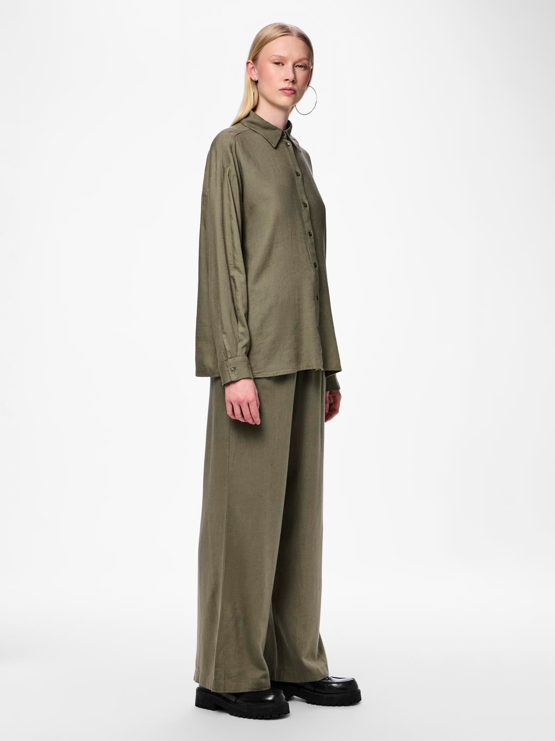 pieces Schlupfhose »PCPIA HW WIDE PANTS WVN NOOS«
