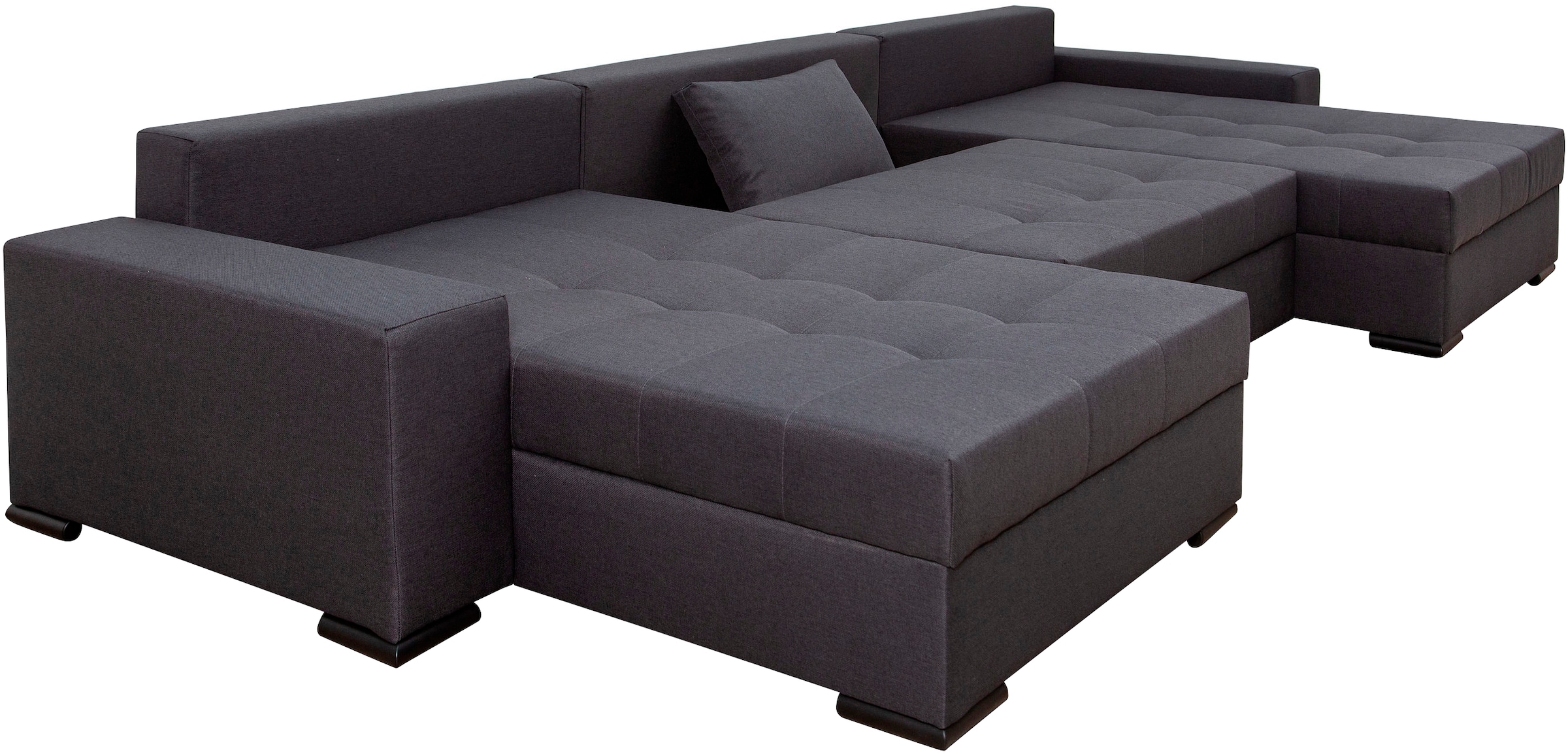 COLLECTION AB Wohnlandschaft »XXXL-Josy Relax U-Form Breite 352 cm, mit 2 gleich grossen Recamieren«, inkl. Bettfunktion, Bettkasten, mit 4 Rückenkissen in zwei Grössen