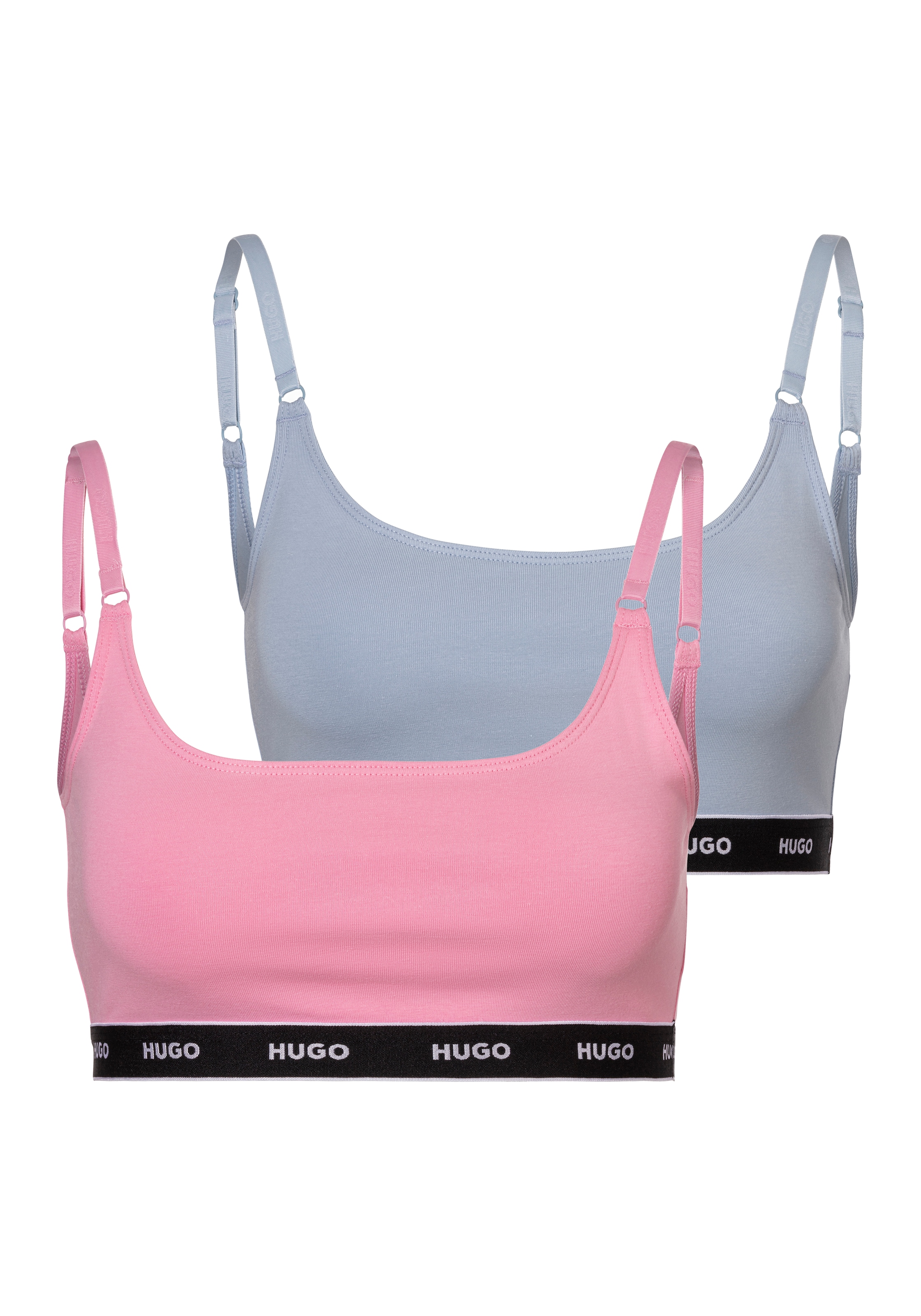 HUGO Underwear Bralette-BH »TWIN BRALETTE STRIPE«, (Packung, 2 tlg.), mit verstellbaren Logo-Trägern