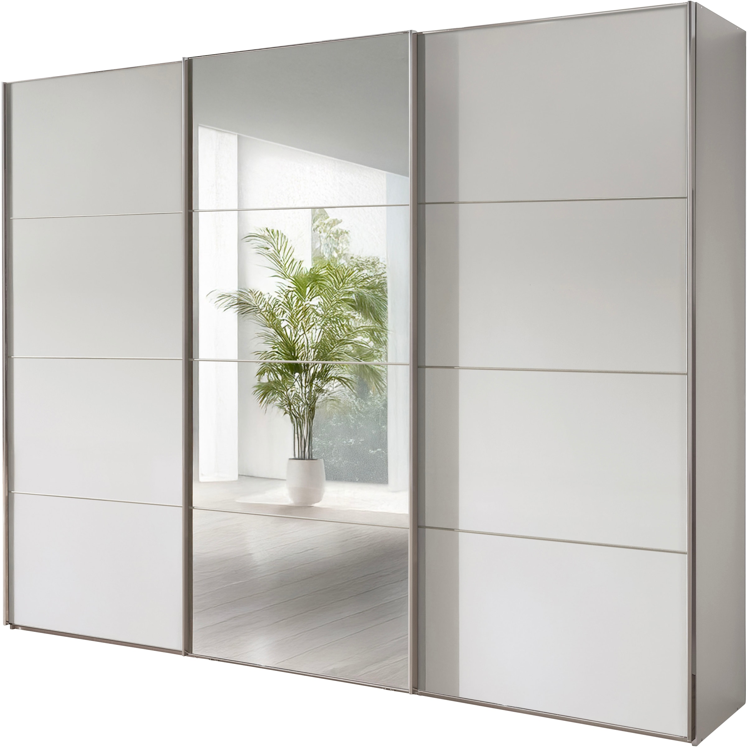 WIEMANN Armoire à portes coulissantes »Phoenix, Made in Germany, modernes Design, Highlight, Blickfang« Viele Farbkombinationen, in 4 Breiten und in 2 Höhen erhältlich,  maximaler Staurraum, inkl.Einlegeböden, Wäscheböden u. Dämpfer