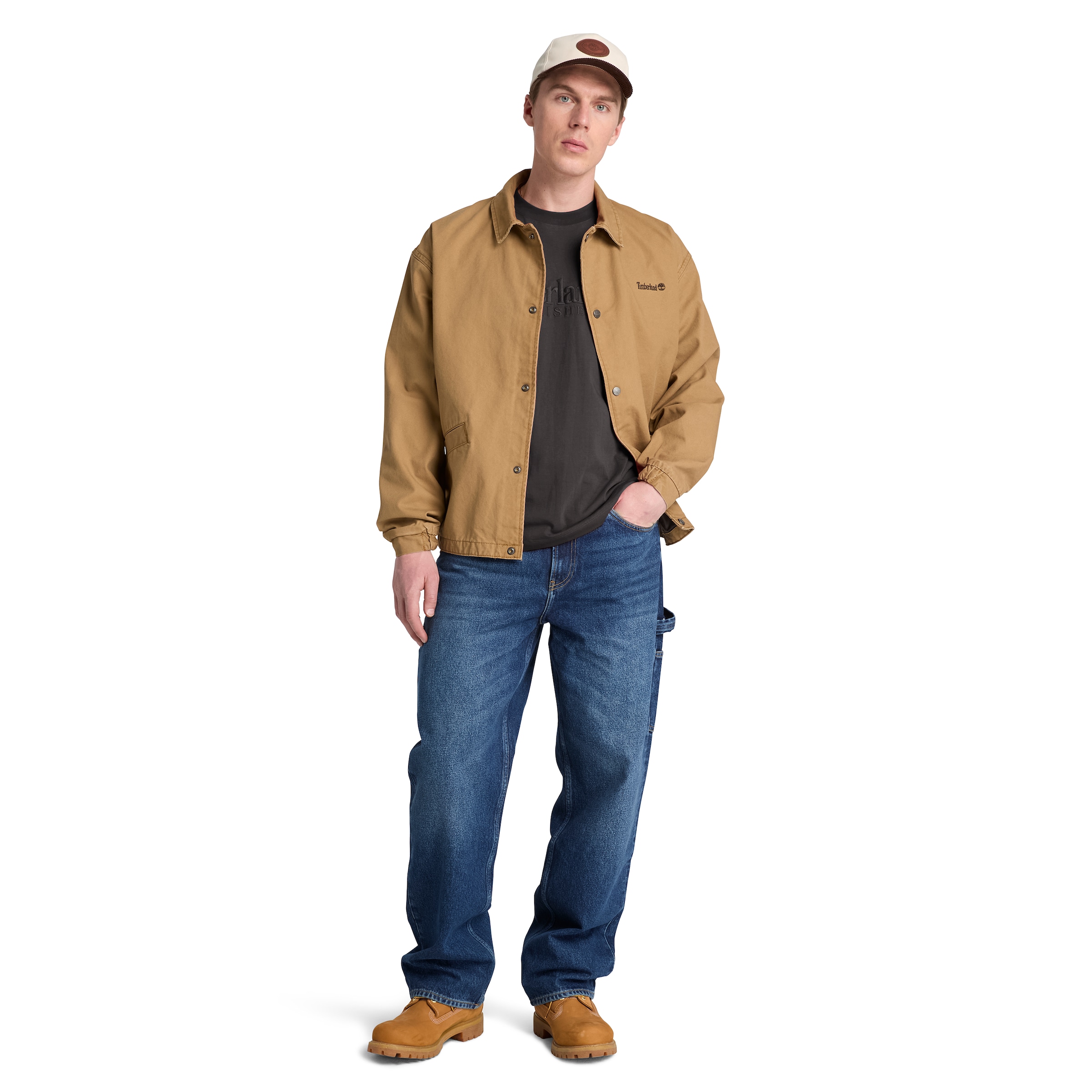 Timberland T-shirt »ESTABLISHED 1973 - SS Embroidered Tee« manches courtes, avec col rond, en coton, coupe normale
