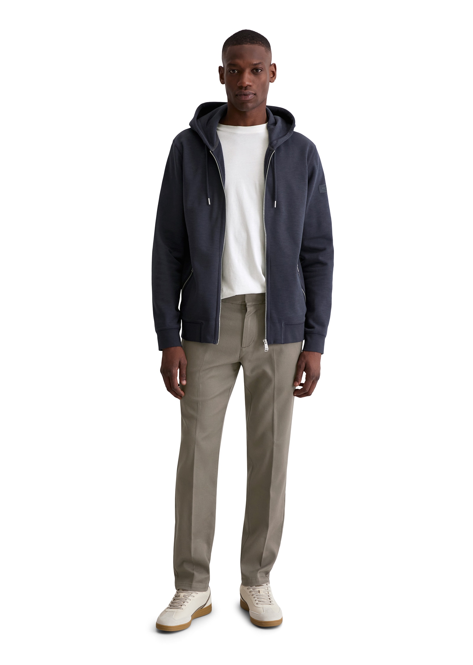 Marc O'Polo Sweat à capuche »regular fit aus weichem Bio-Baumwoll-Sweat« mit Zwei-Wege-Reissverschluss; weiche, gebrushte Innenseite