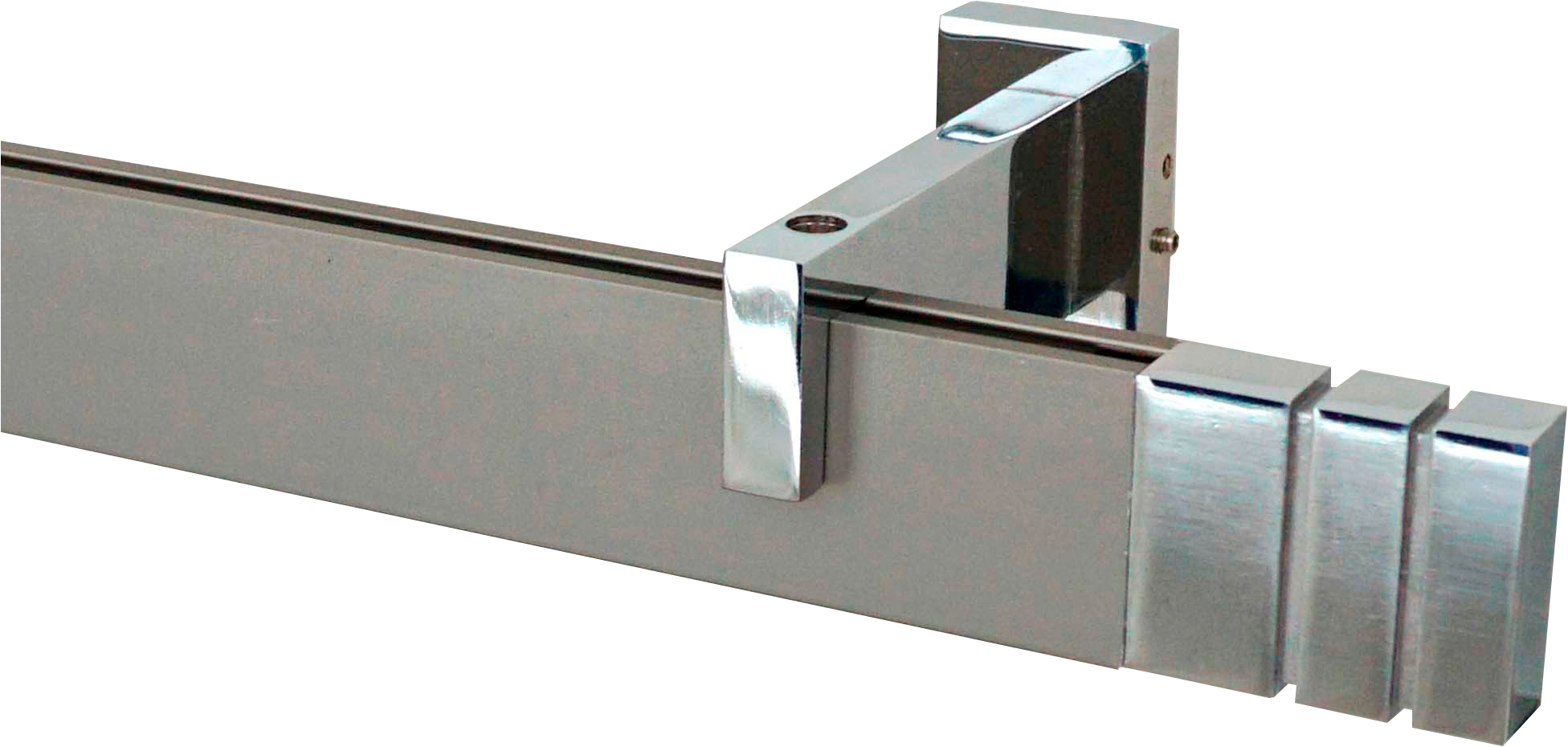 GARESA Gardinenstange »FLAT« 1 läufig-läufig Wunschmasslänge Rechteckprofil, Wandmontage, perfekter Lauf, modern, verlängerbar