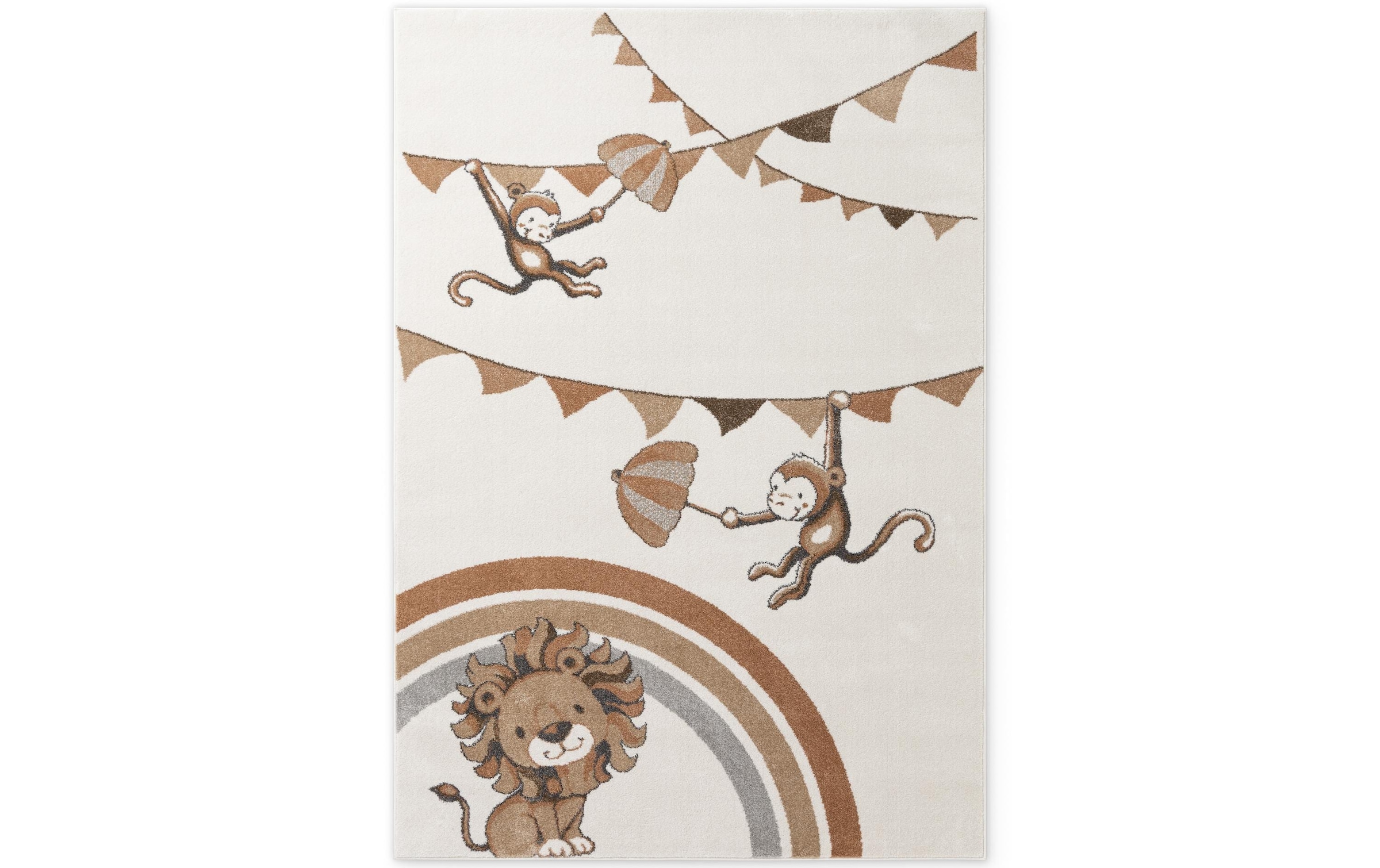 Villeroy & Boch Tapis pour enfants »Roar like a Lion Rainbow Party Teppich« Rectangulaire 9 mm Höhe tapis de jeu doux, chambre d'enfant, tapis de jeu Boho Kids, motif animalier