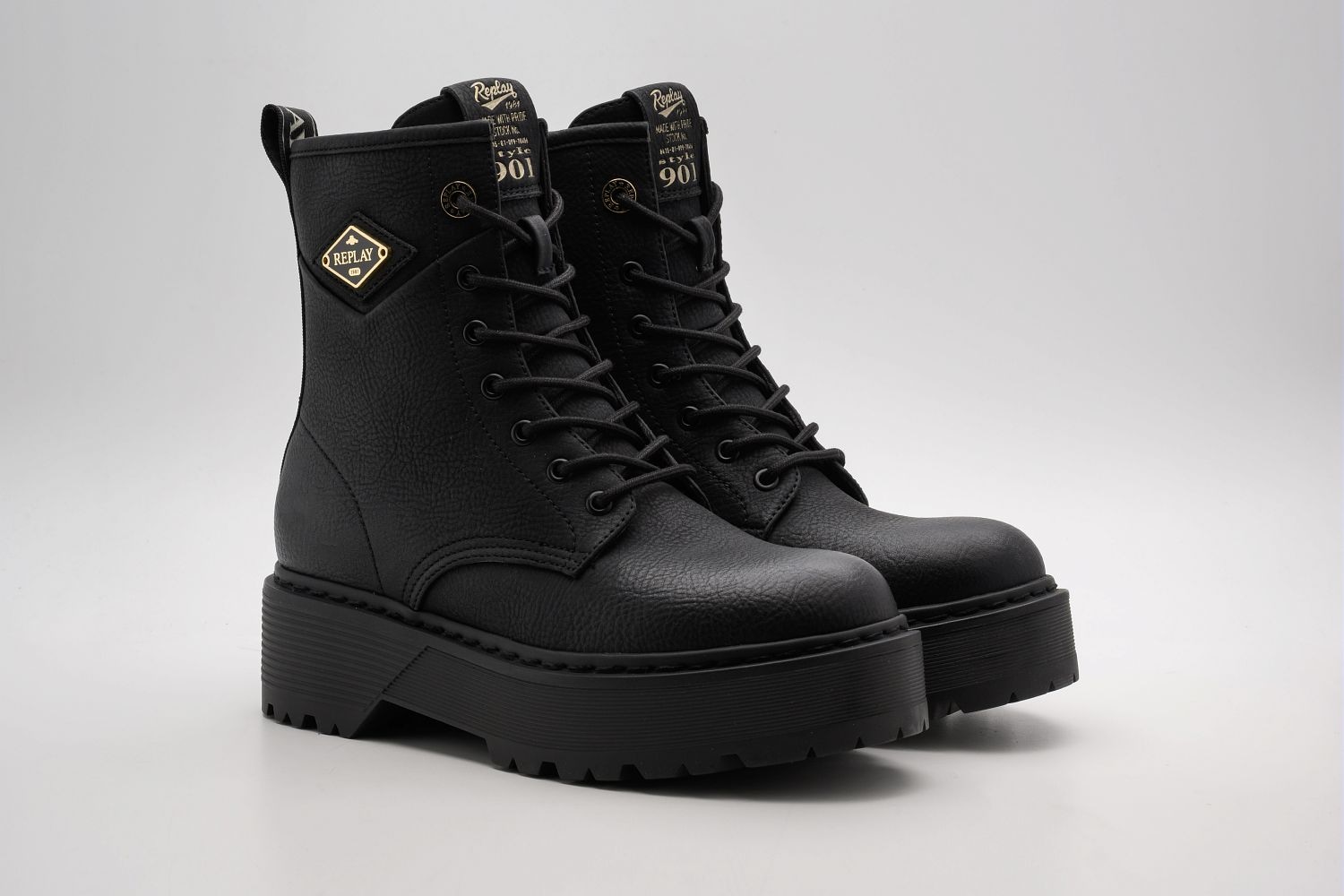 Image of Replay Schnürstiefelette "LUISA FLAME" Schnürboots, Plateauboots mit Logoband an der Ferse