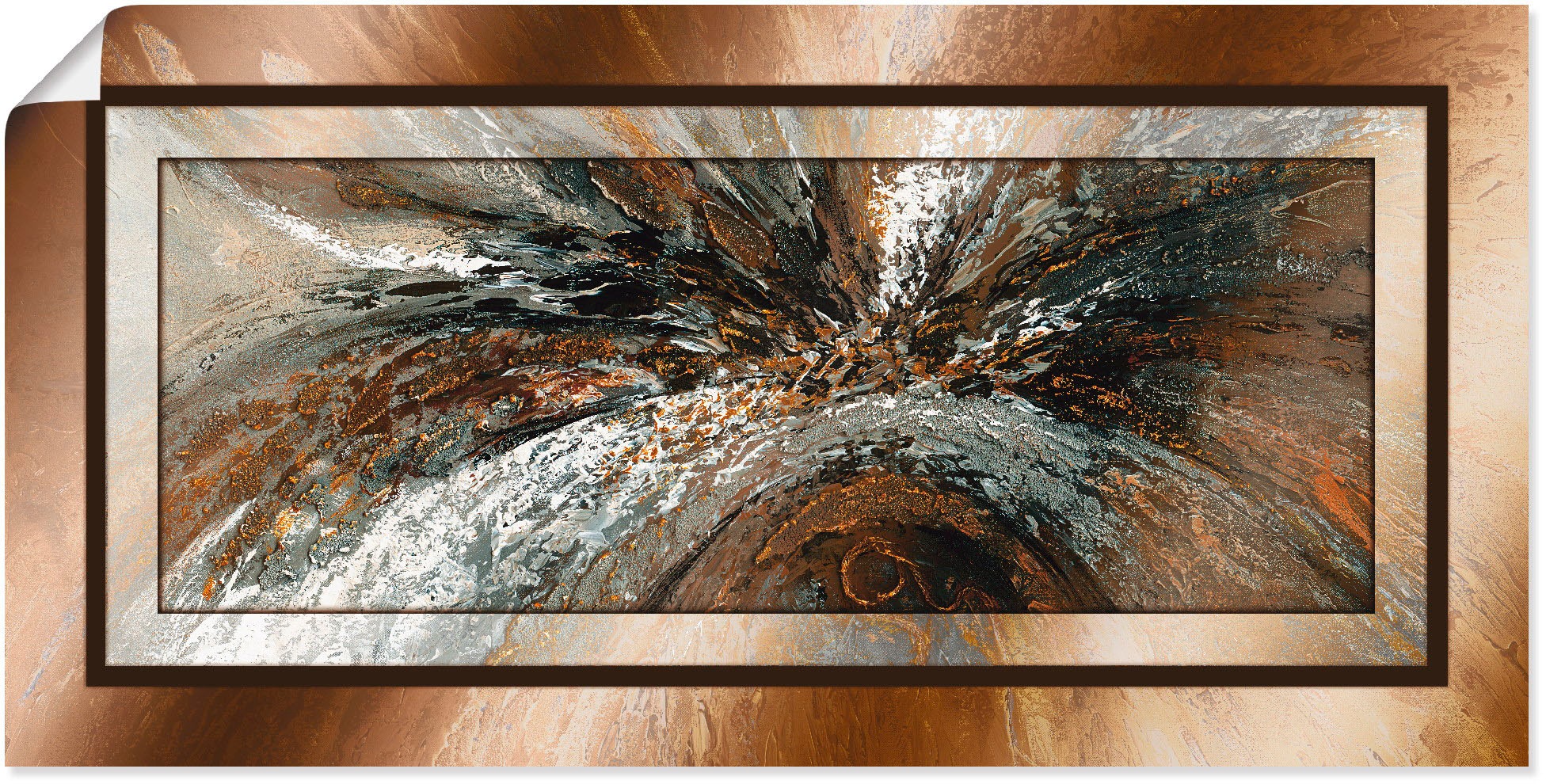 Image of Artland Wandbild "Gold Abstrakt 1" Gegenstandslos 1 Stk. tlg. als Alubild, Leinwandbild, Poster in verschied. Grössen