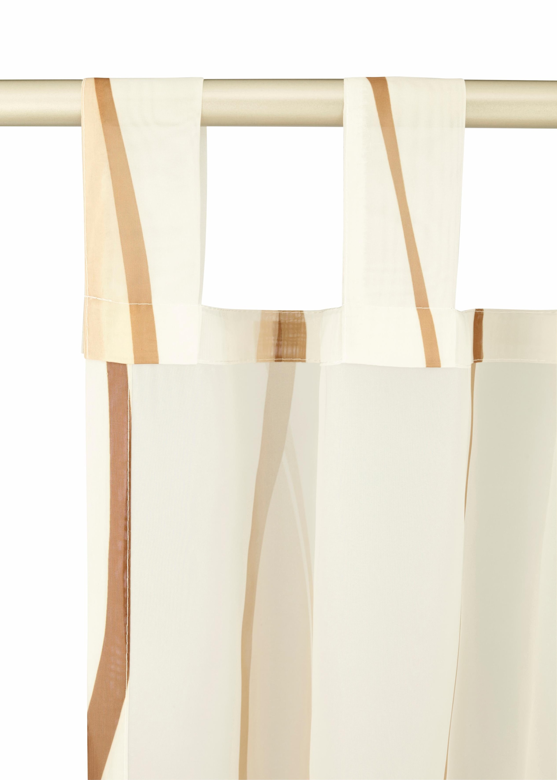GOODproduct Rideau »DIMONA« Boucles 2 cuis tlg. 2-er Set, Voile, Polyester, Wellen