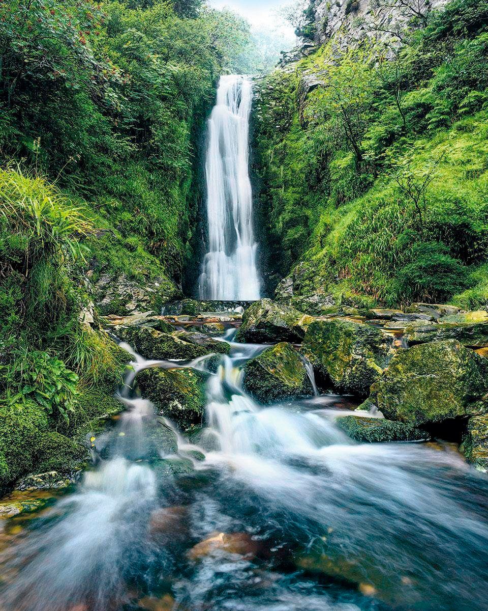 Image of Komar Vliestapete "Digitaldruck Vlies - Glenevin Falls - Grösse 200 x 250 cm" bedruckt glatt Wohnzimmer, Schlafzimmer