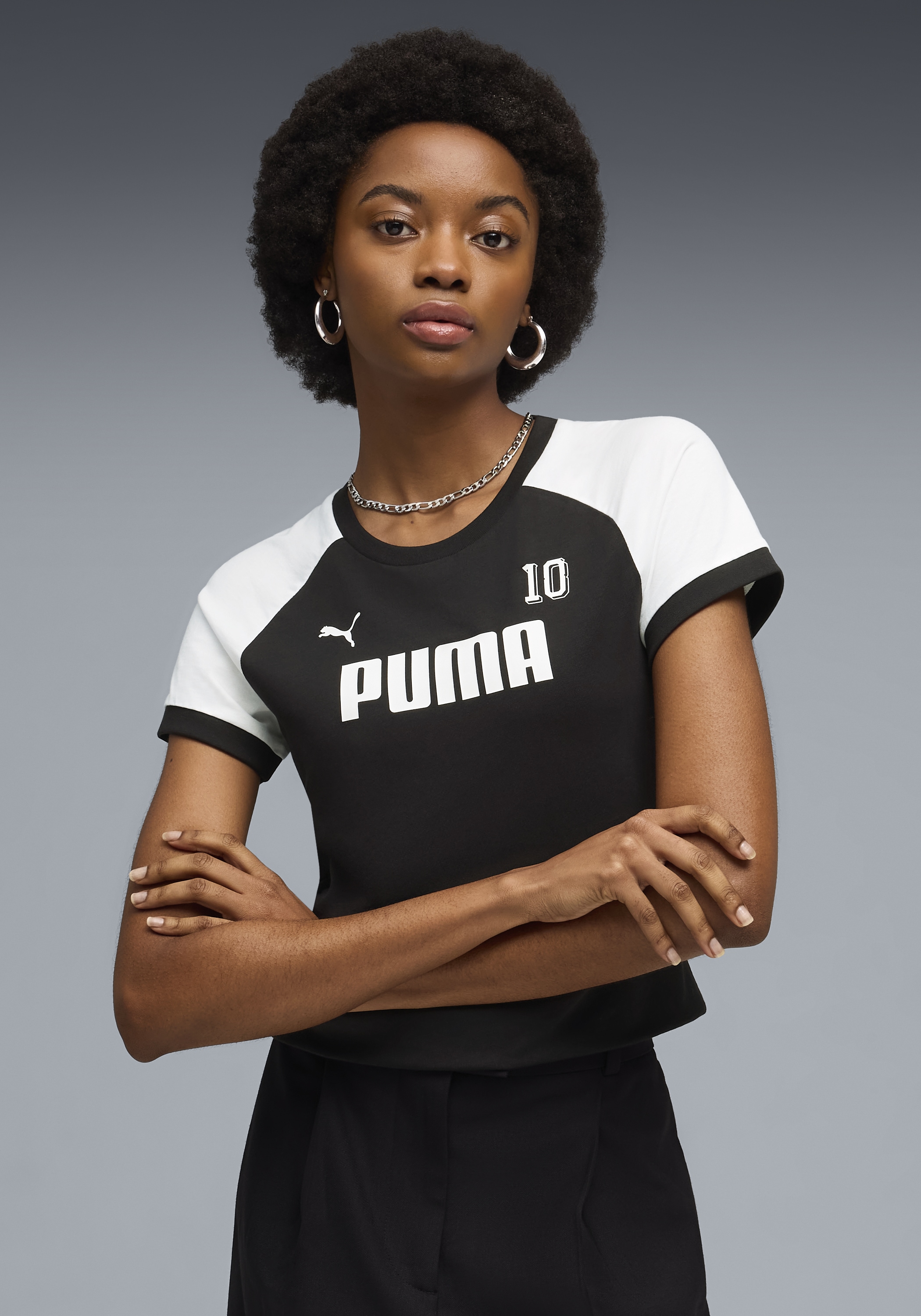 PUMA T-Shirt »SPORT RINGERTEE« Slim Fit Passform, Kurzarm, Rundhalsausschnitt