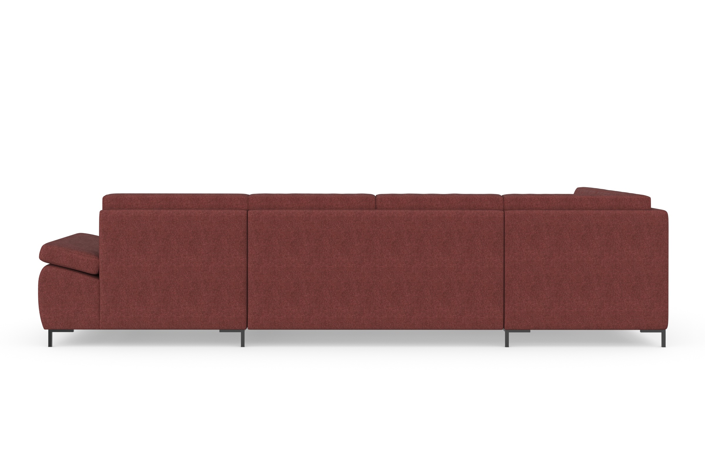 DOMO collection Wohnlandschaft »Capelo, komfortabel, klare Linien zeichnen dieses Design aus, U-Form« mit Armteilverstellung, wahlweise mit Bettfunktion, Federkern