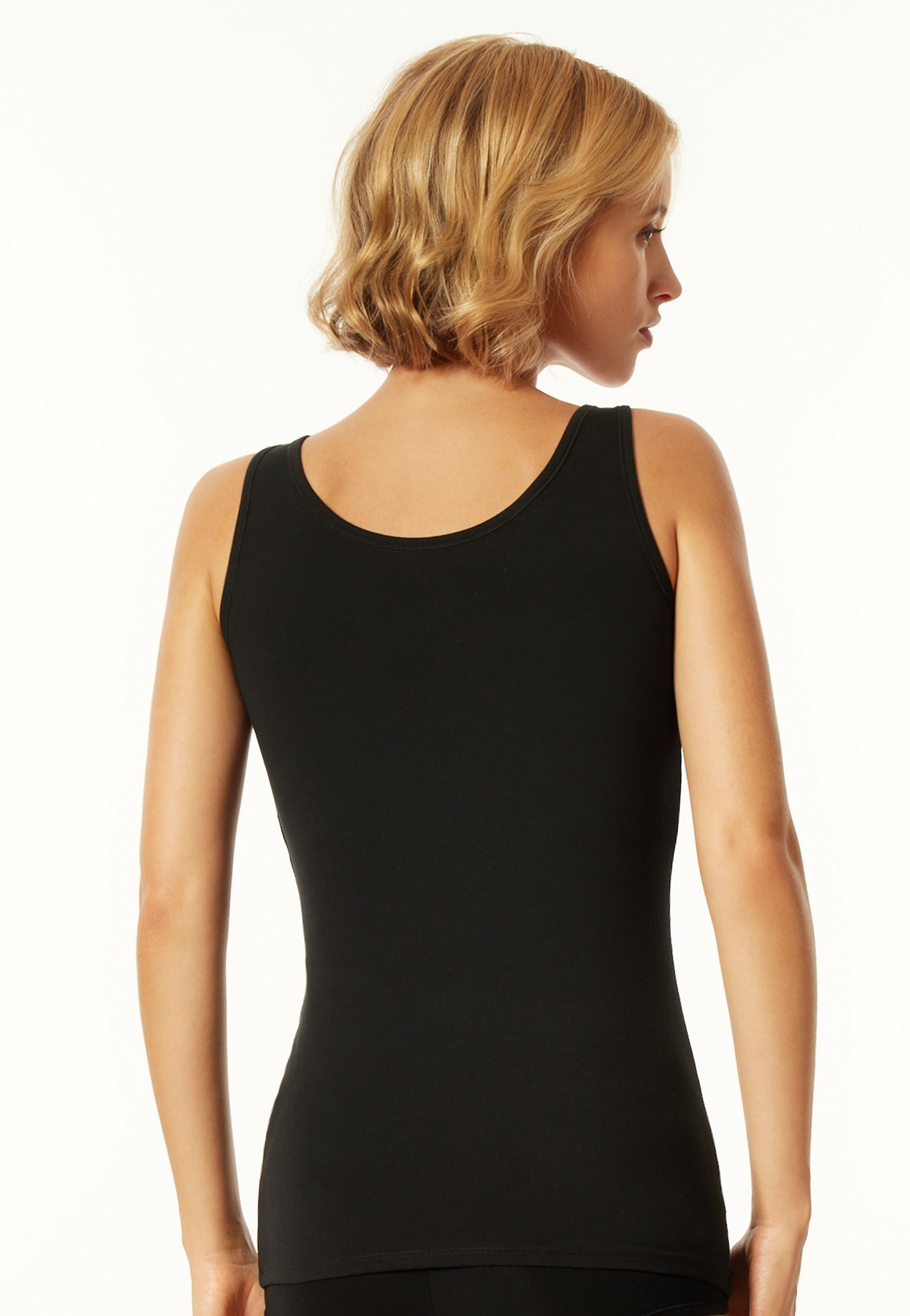 uncover by SCHIESSER Trägertop »Uncover Cotton« 2er Pack,  tiefer Rundhalsausschnitt, breite Träger, elastisch, weich