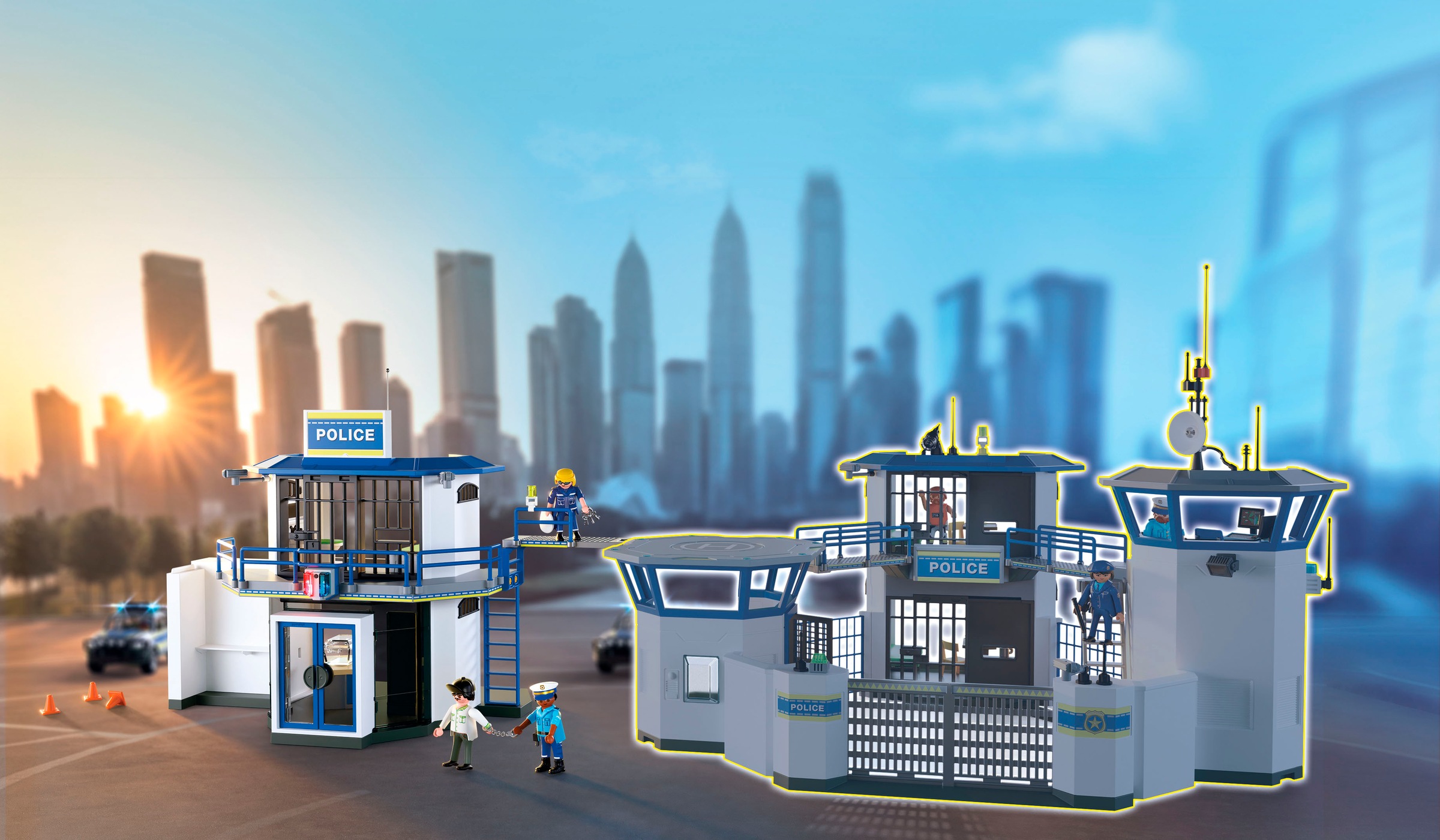 Playmobil® Jeu de construction »Polizeiwache mit Fahndungsraum (71874), Action Heroes« Made in Europe