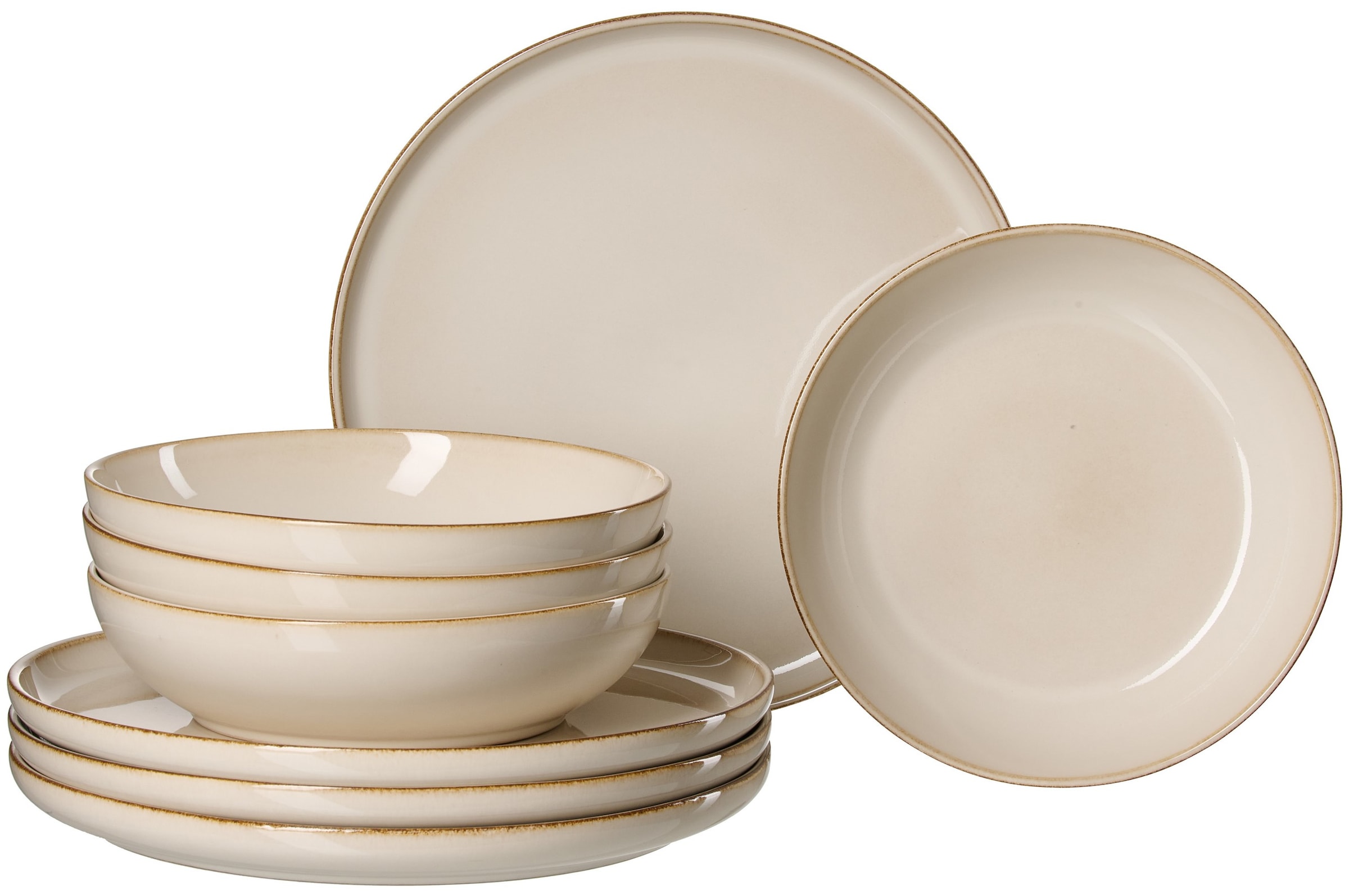 Image of Ritzenhoff & Breker Tafelservice "Olivia" Teller Set, Reatkivglasur, jedes Stück ein Unikat