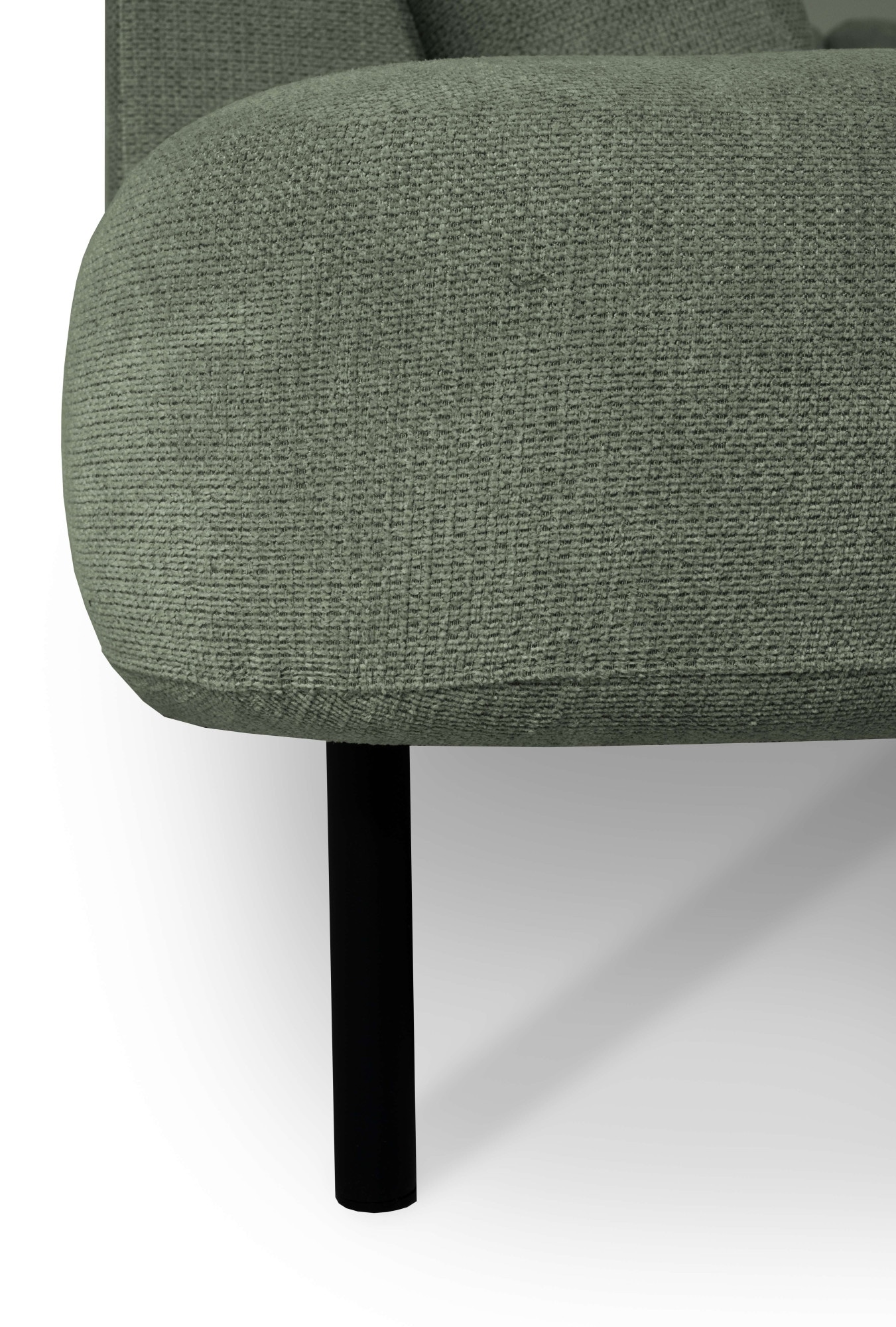 Places of Style Wohnlandschaft »Cesola«, in weichem Chenille-Stoff, Breite 327 cm, mit schwarzen Metallfüssen