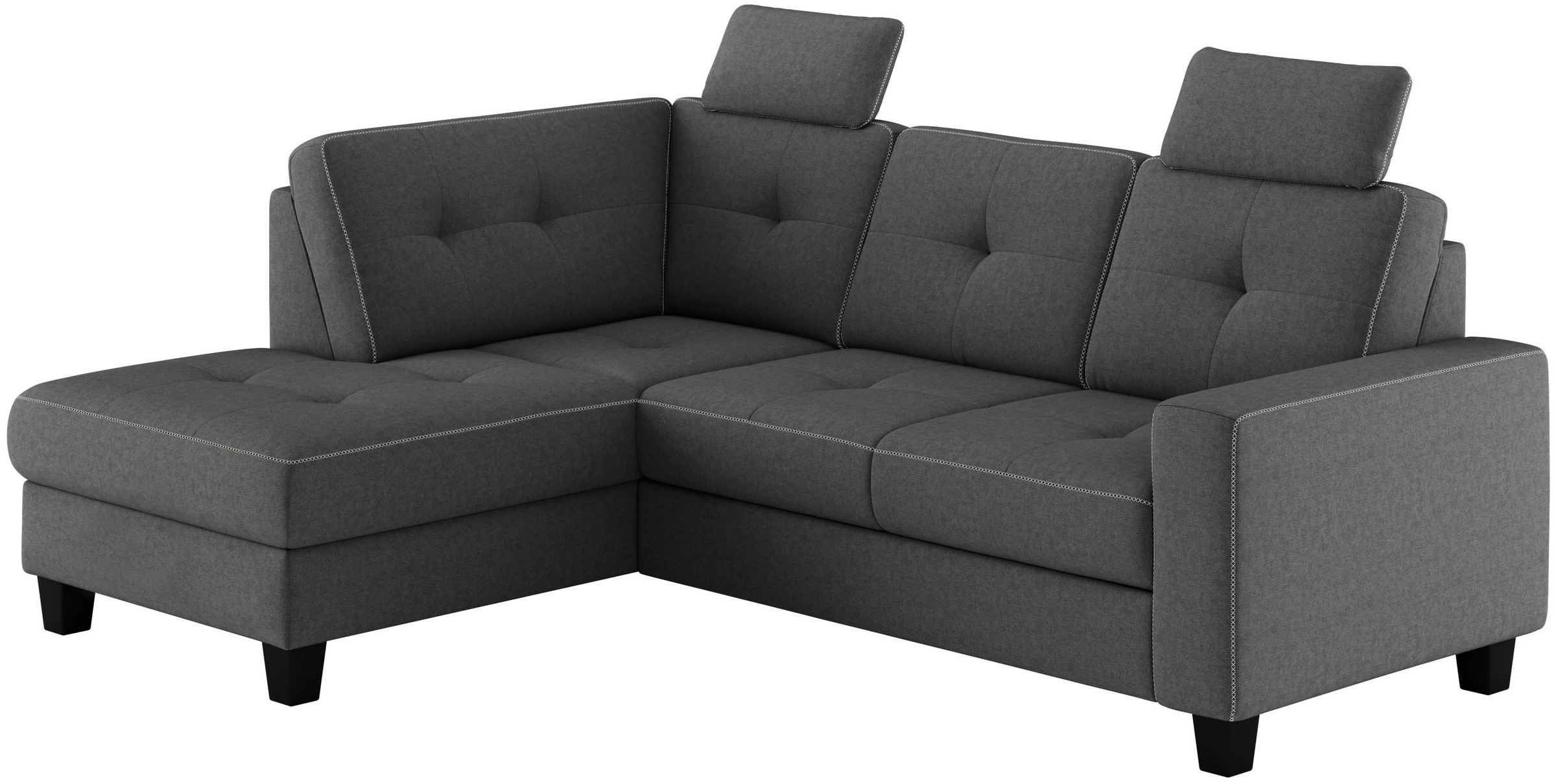 Places of Style Ecksofa »Varese«, Kreuznaht in beige