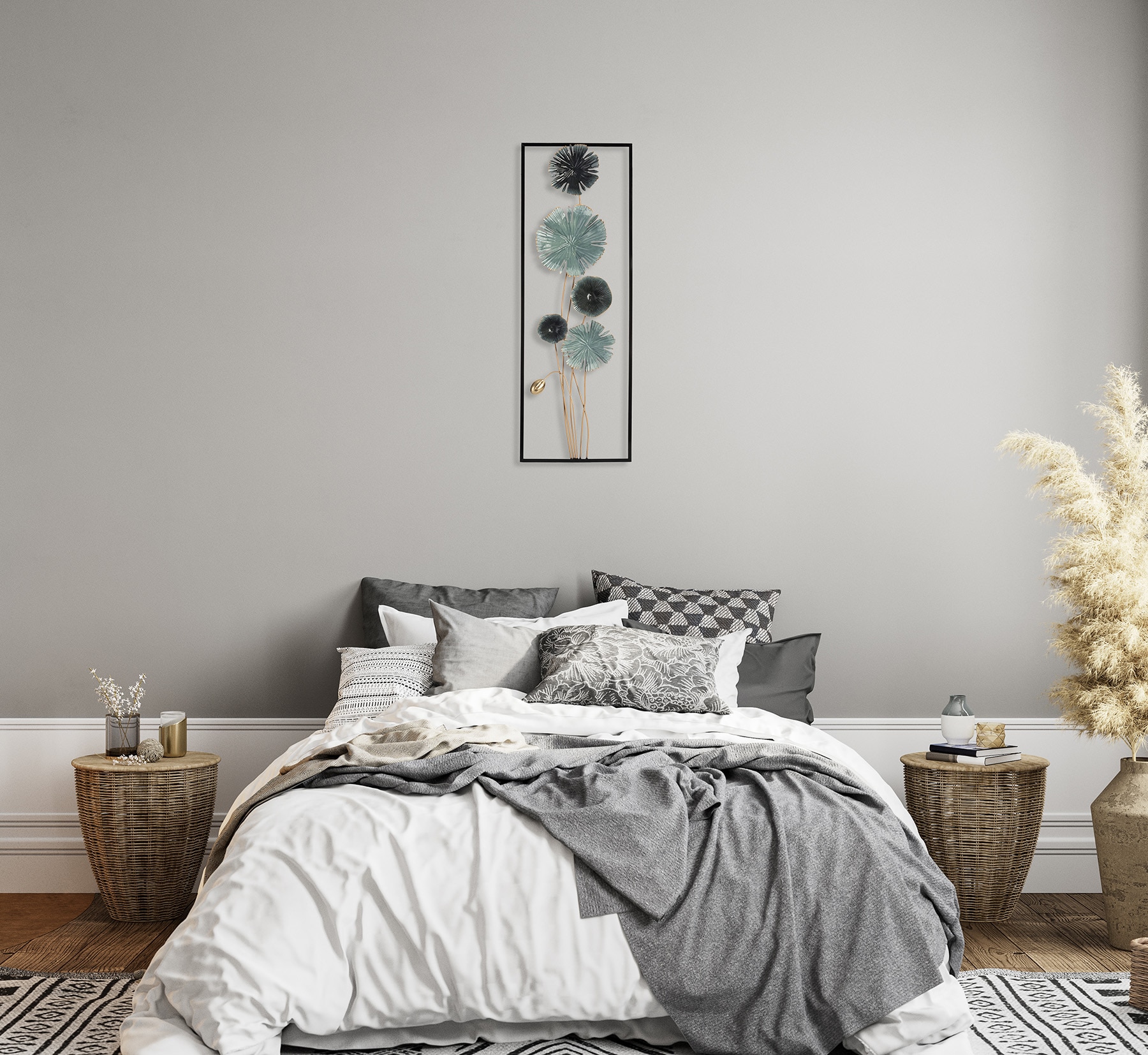 Bönninghoff Metallbild »BLUMEN 31x90 cm – Deko modern« Blätter | Blätterbilder | Pflanzen Wanddekoration