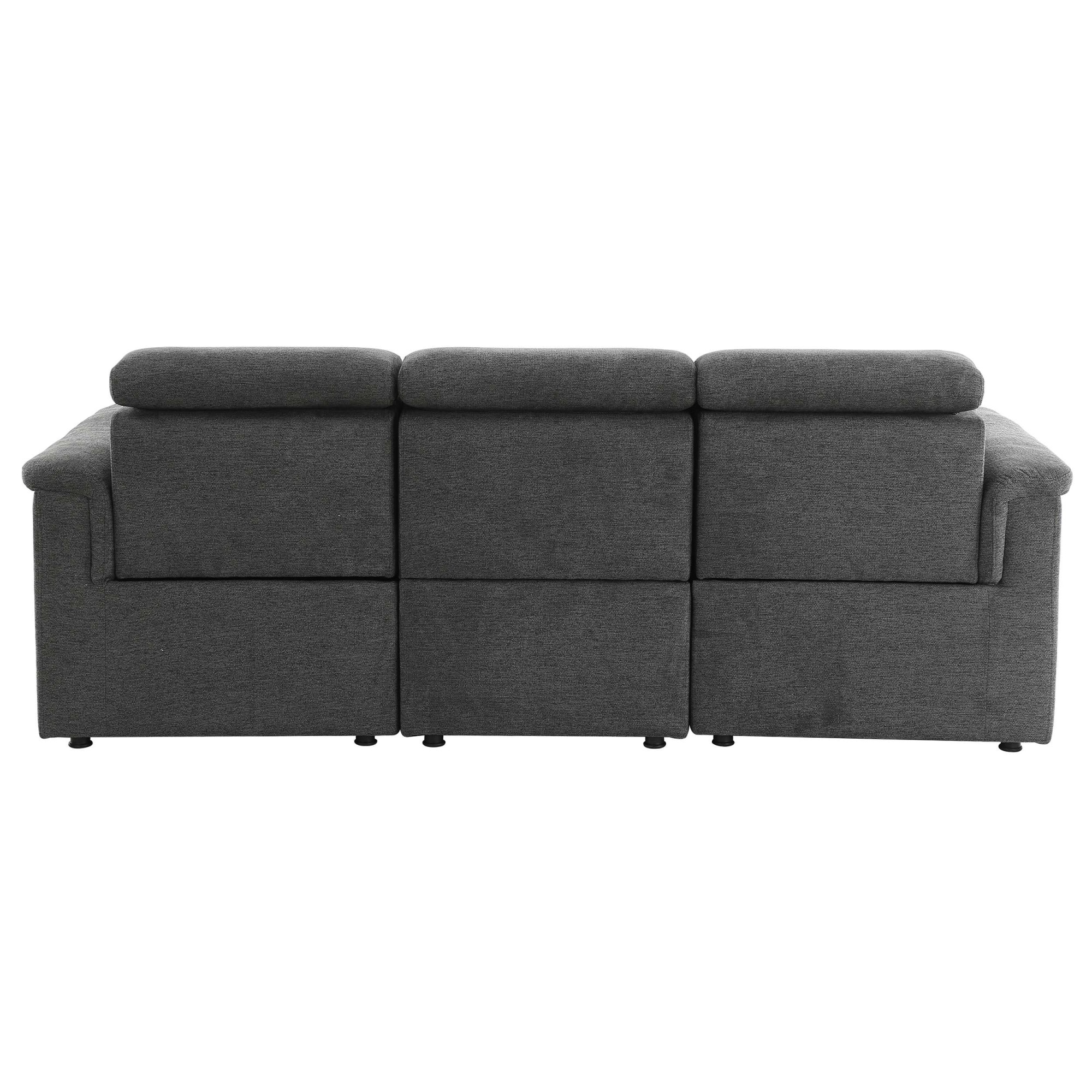 GOODproduct 3-Sitzer »LUND NEW Struktur (219cm), man./elektr. Relaxfunktion in 2 Sitzen« USB-A/C bei elektrischer Variante und Kopfteilverstellung